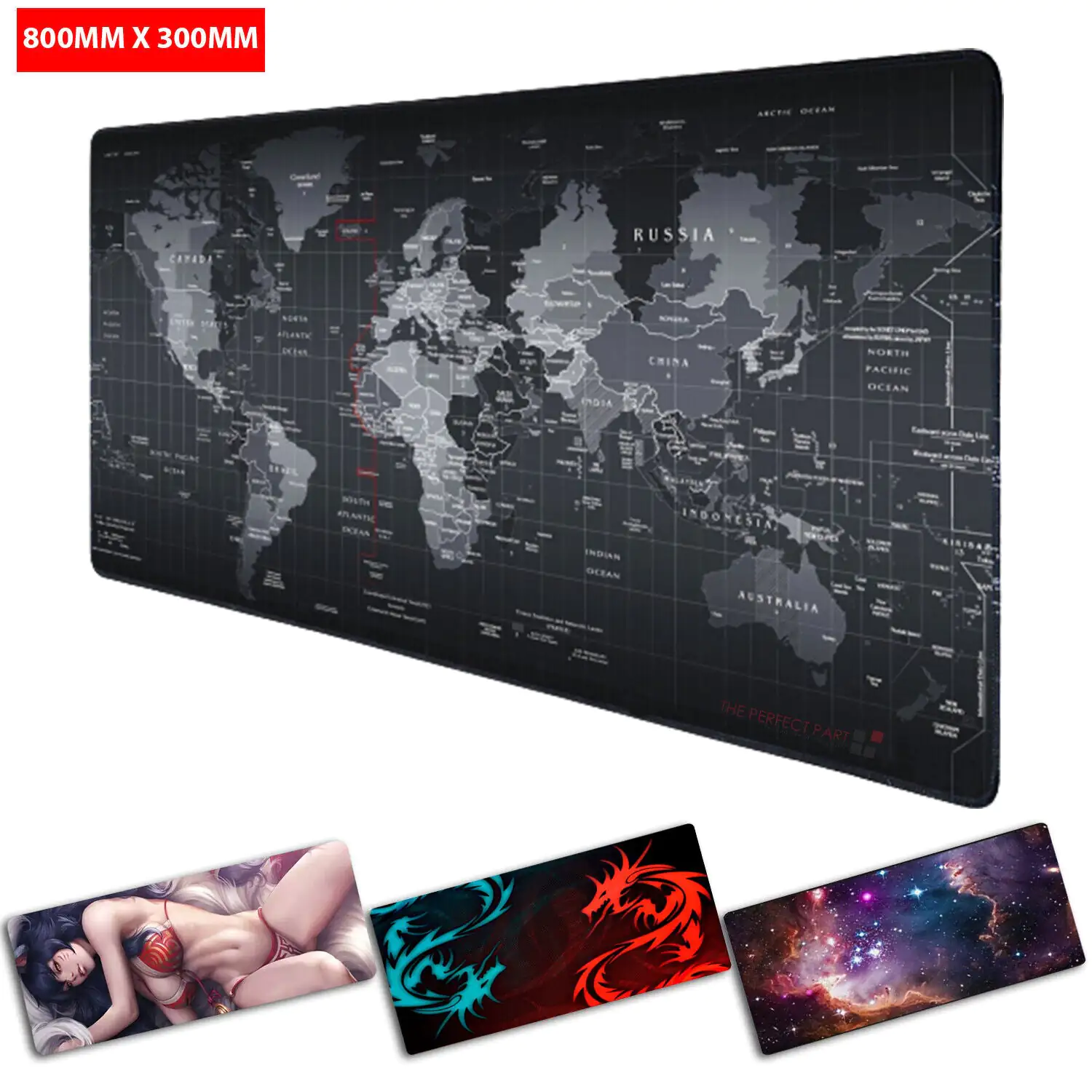 Extended Gaming Mouse Pad and Desk Mat, 800 x 300 mm thumbnail 6