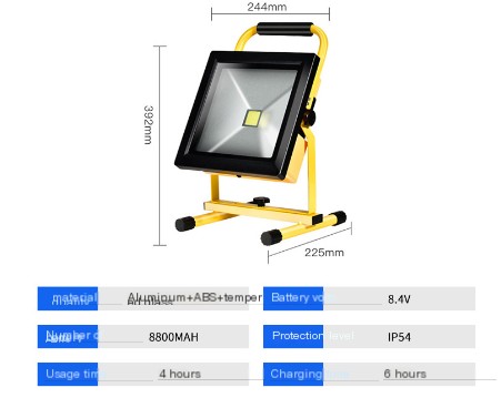 Rechargeable Portable Camping Floodlight thumbnail 6