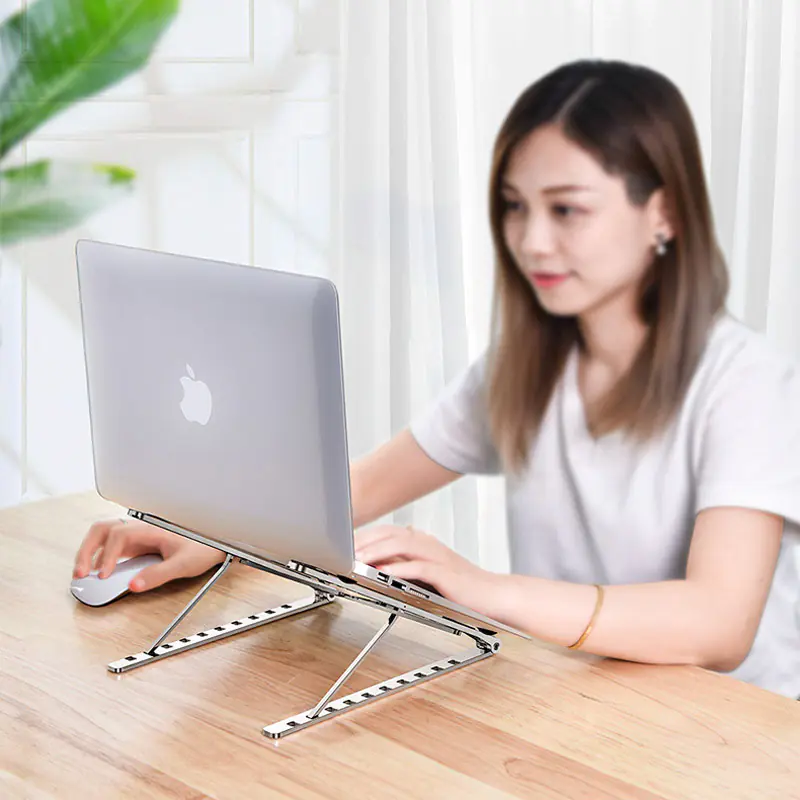 Creative Adjustable Aluminum Laptop Stand (Portable) thumbnail 6