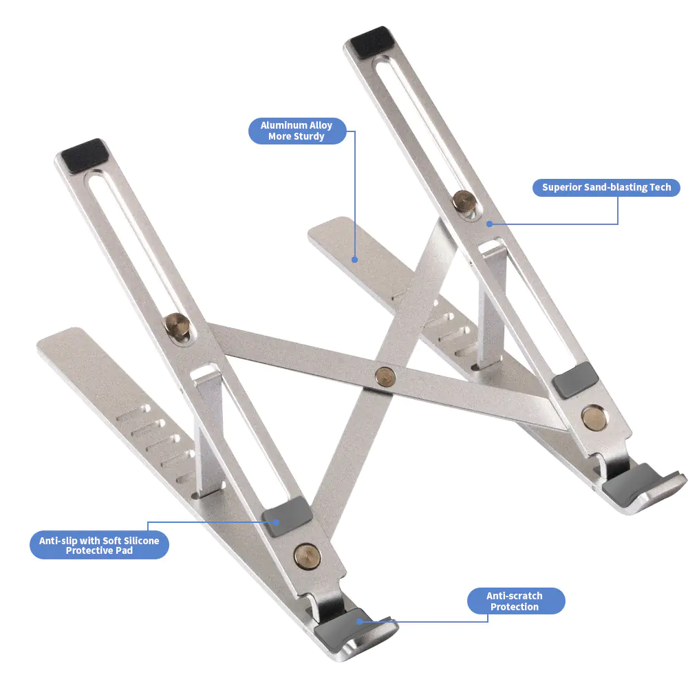 Laptop Stand - Aluminum Alloy, Adjustable & Portable thumbnail 2