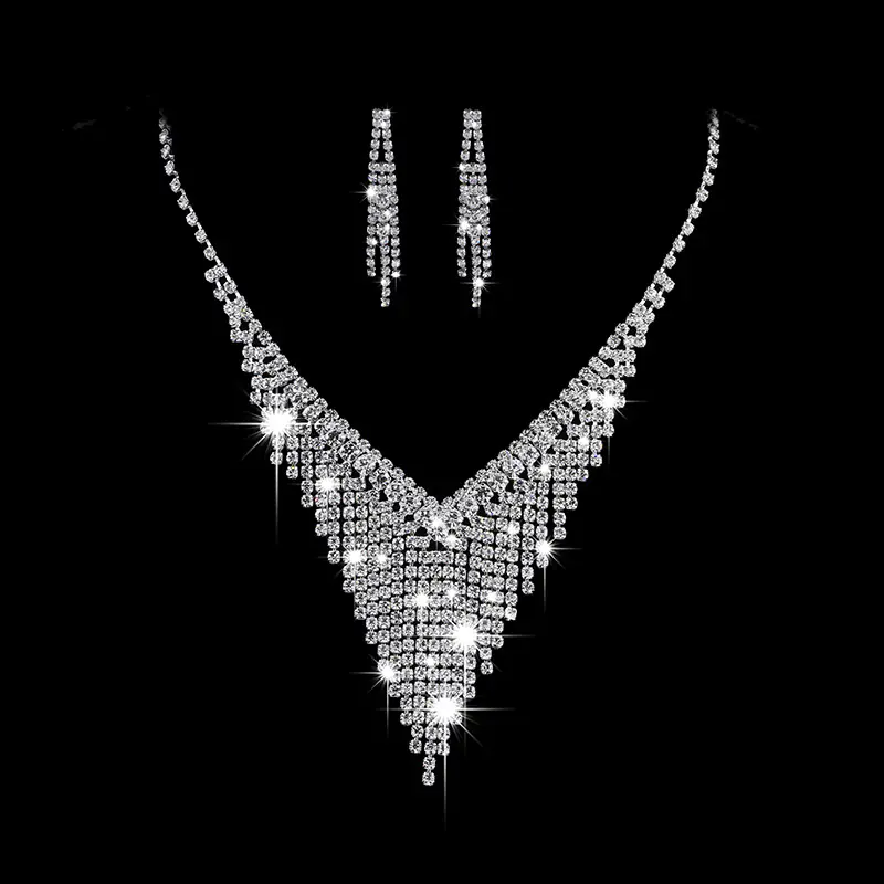 Luxury Crystal Tassel Jewelry