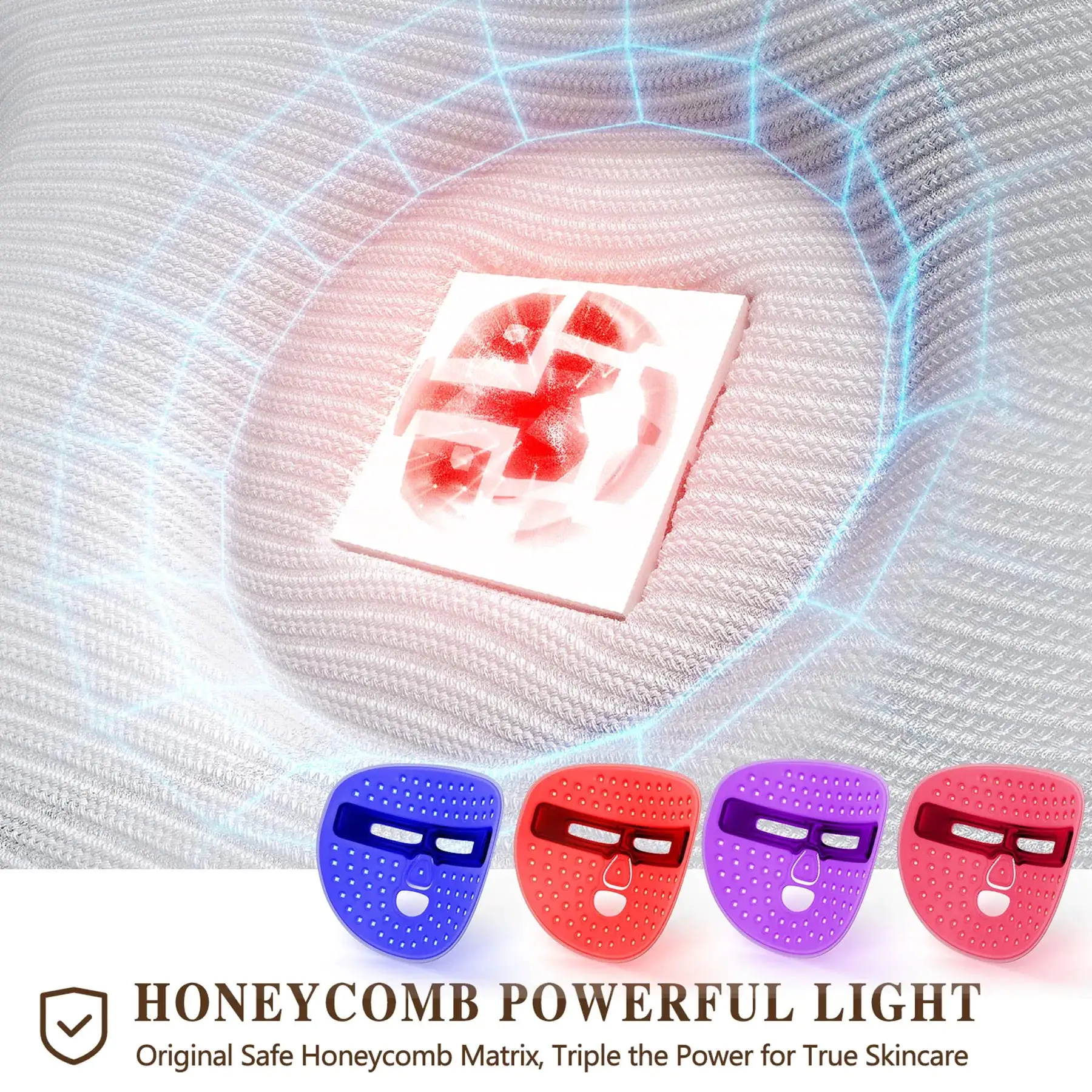 Hello Glow LED mask worn