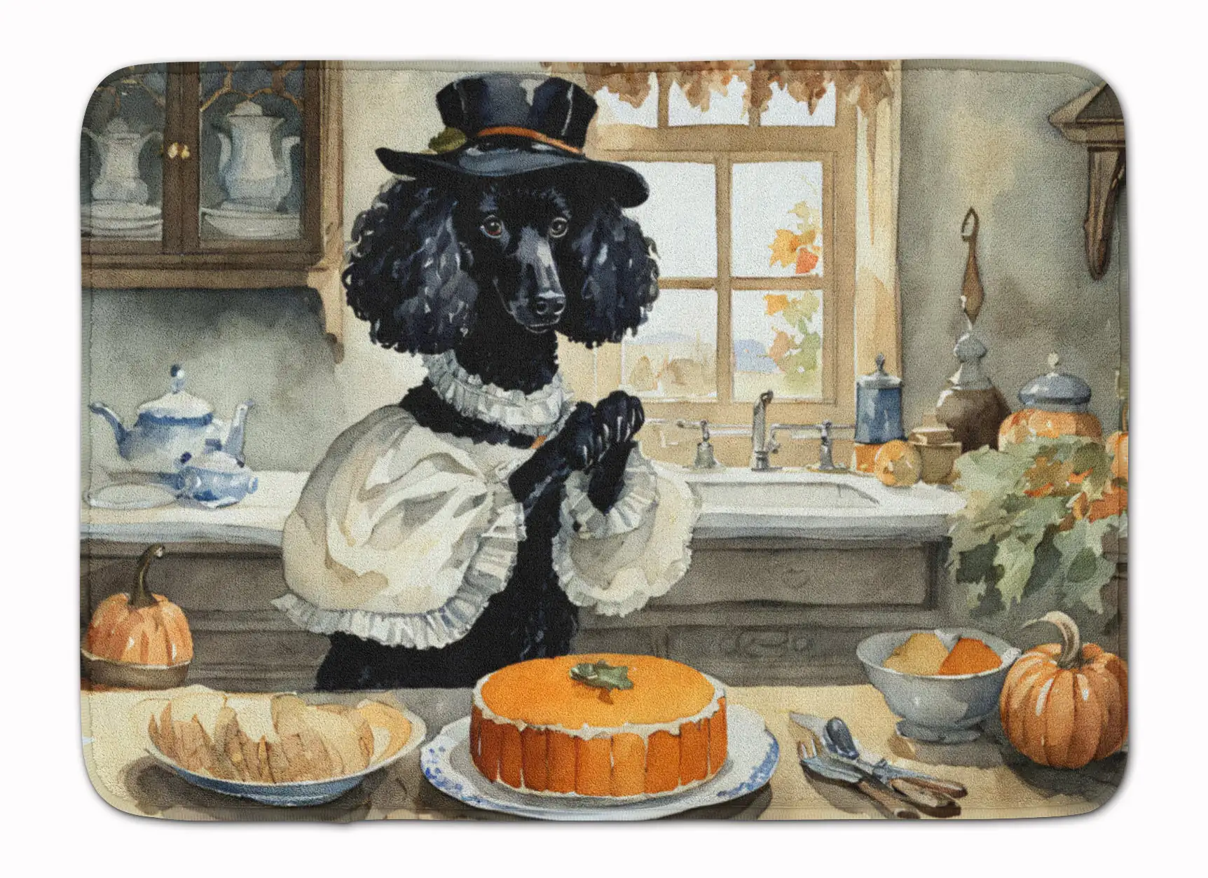 Poodle Fall Kitchen Pumpkins