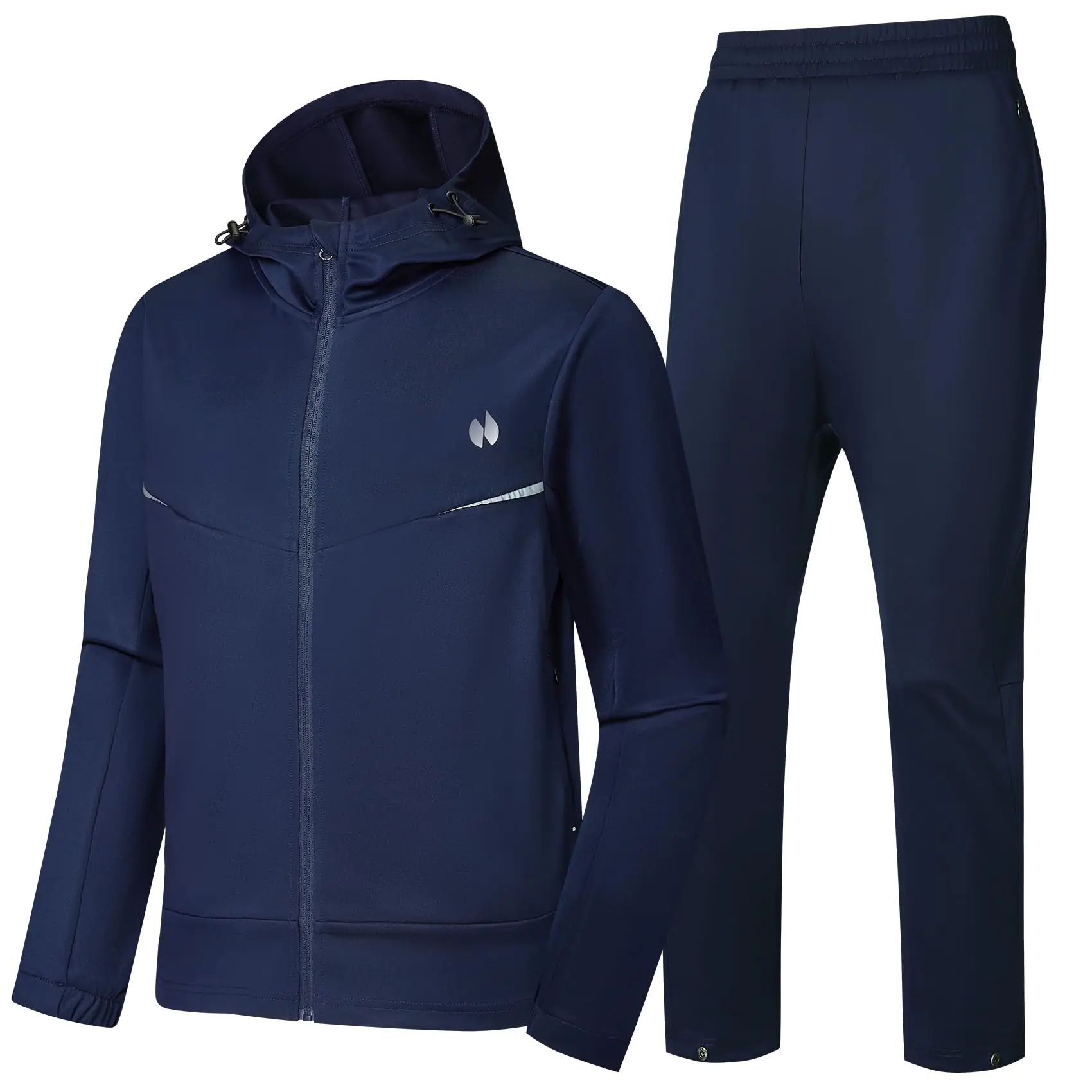HOTSUIT Men's 2-Piece Sweatsuit Tracksuit: Jogging Hoodie, Casual Athletic, Blue