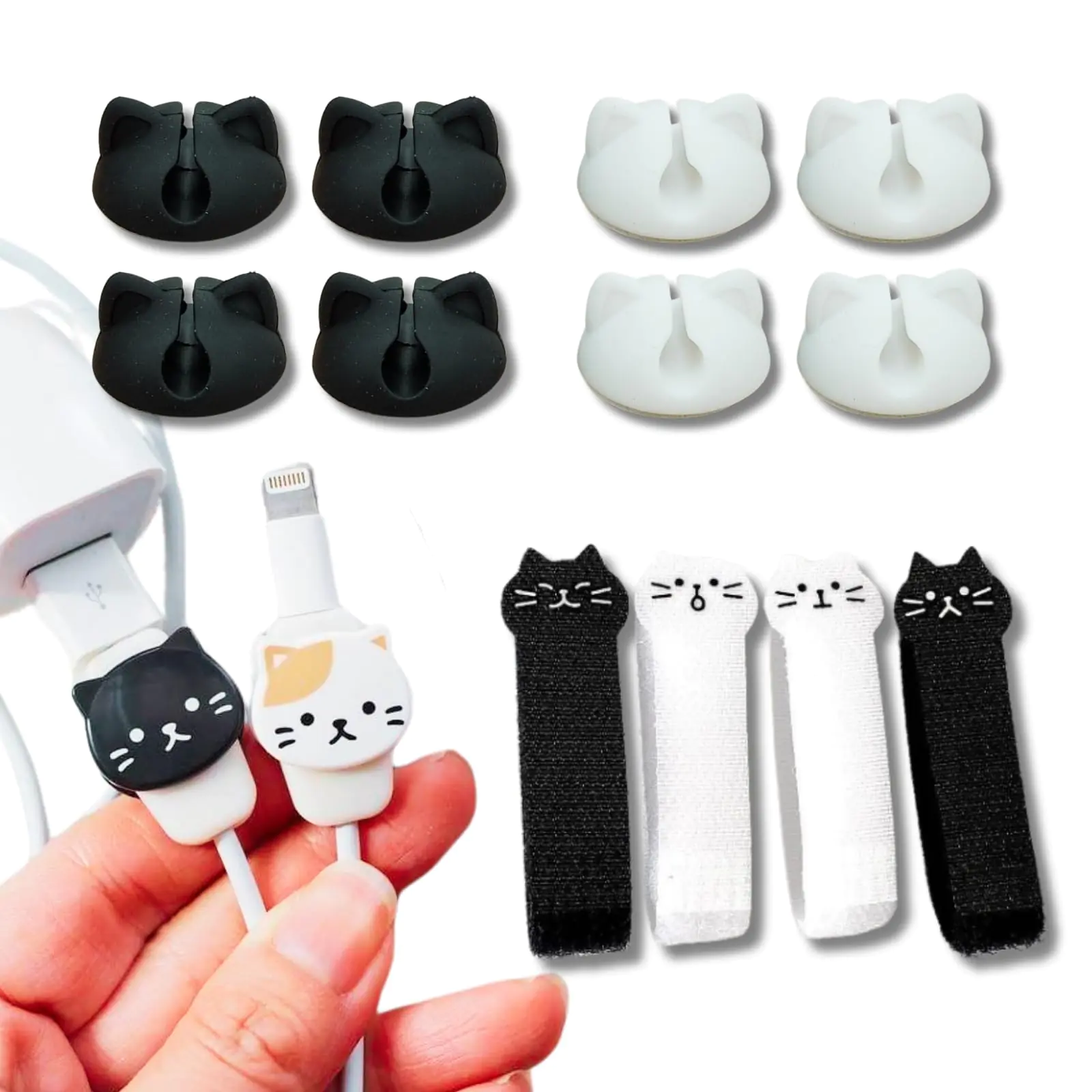 Cute Cat Cord Holder Cable Ties Cable Protector (for Lightning Cable)