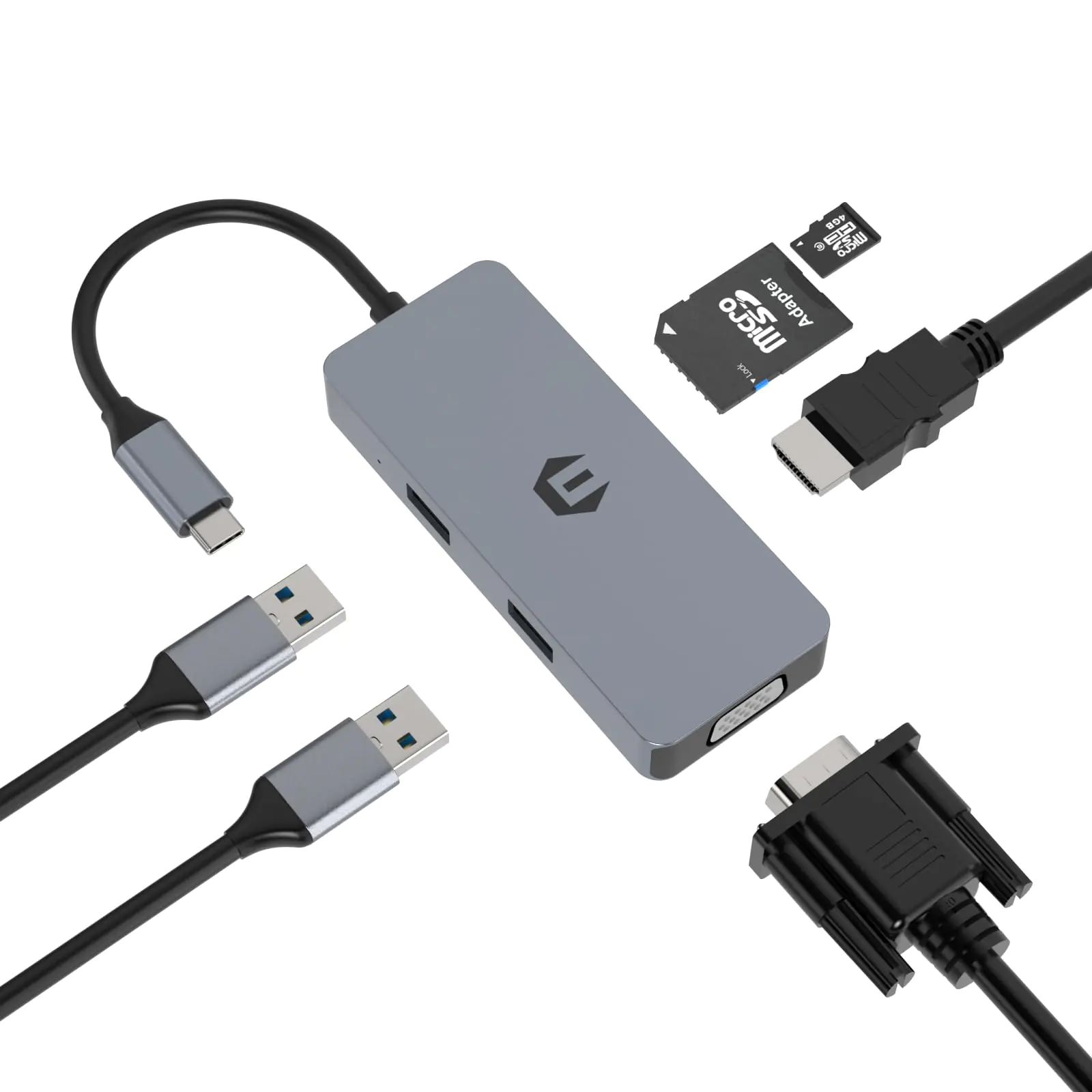 Hub USB C TOTU 6 in 1 USB C Hub Adapter USB C Hub with 4K HDMI Output