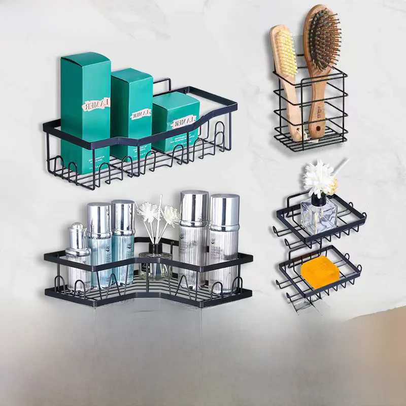 Wall-Mounted Shower Storage Rack for Bathroom