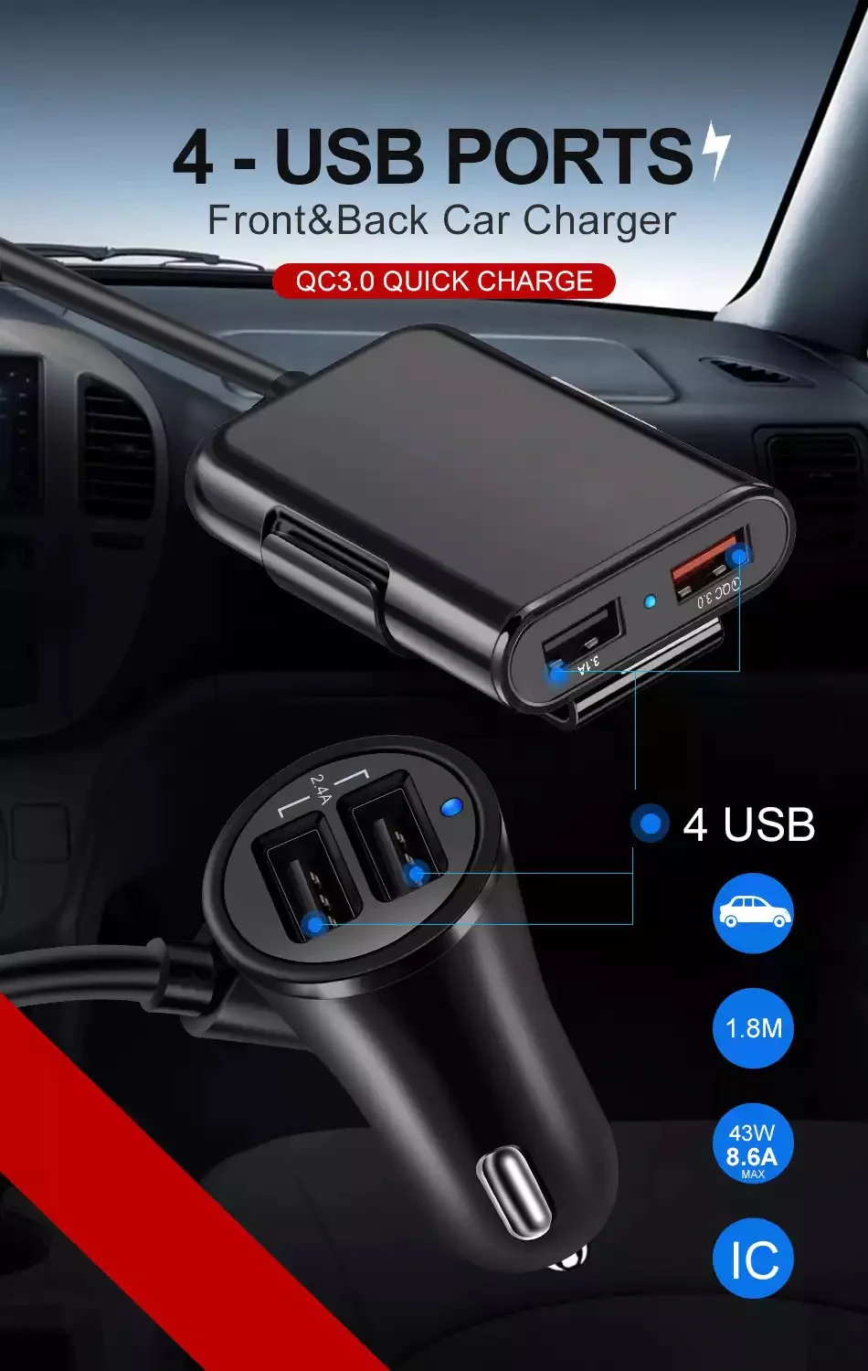 Dual USB Fast Car