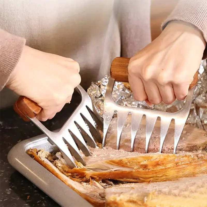 Barbecue Meat Shredder Fork with Handle Kitchen Gadget