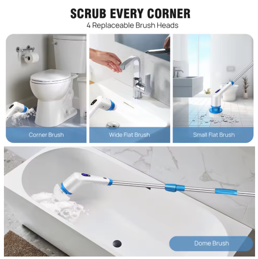 Rechargeable Rotating Telescopic Cleaning Brush thumbnail 2