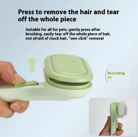 One-Click Pet Hair Remover & Dematting Comb