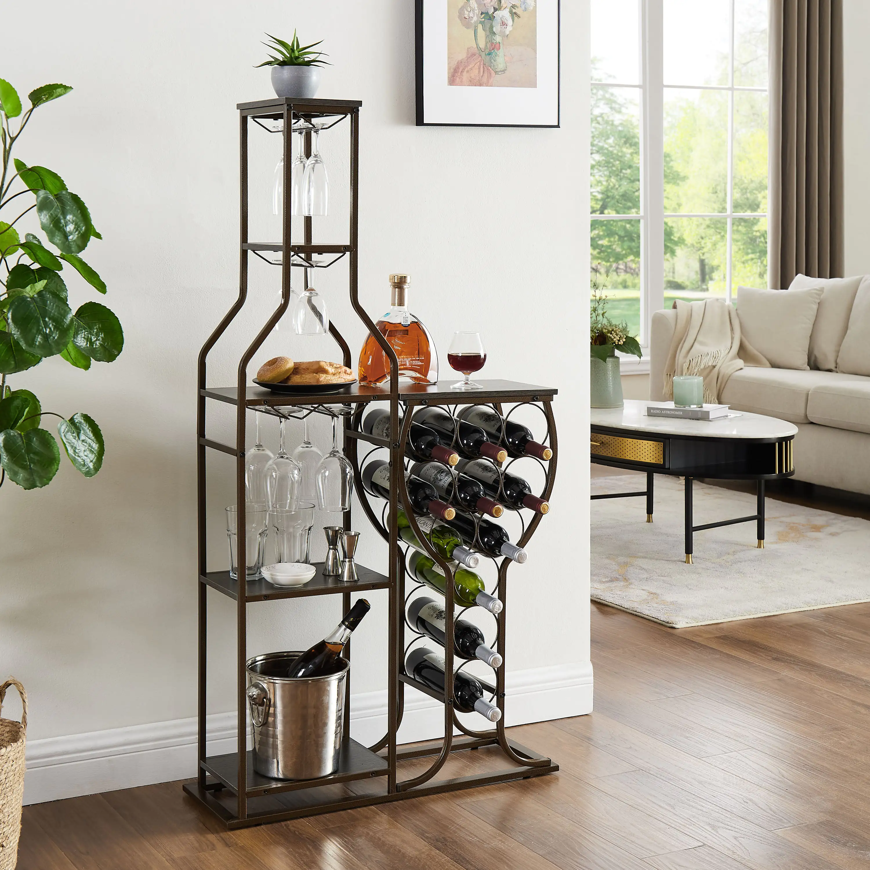 5-tier Freestanding Wine Rack
