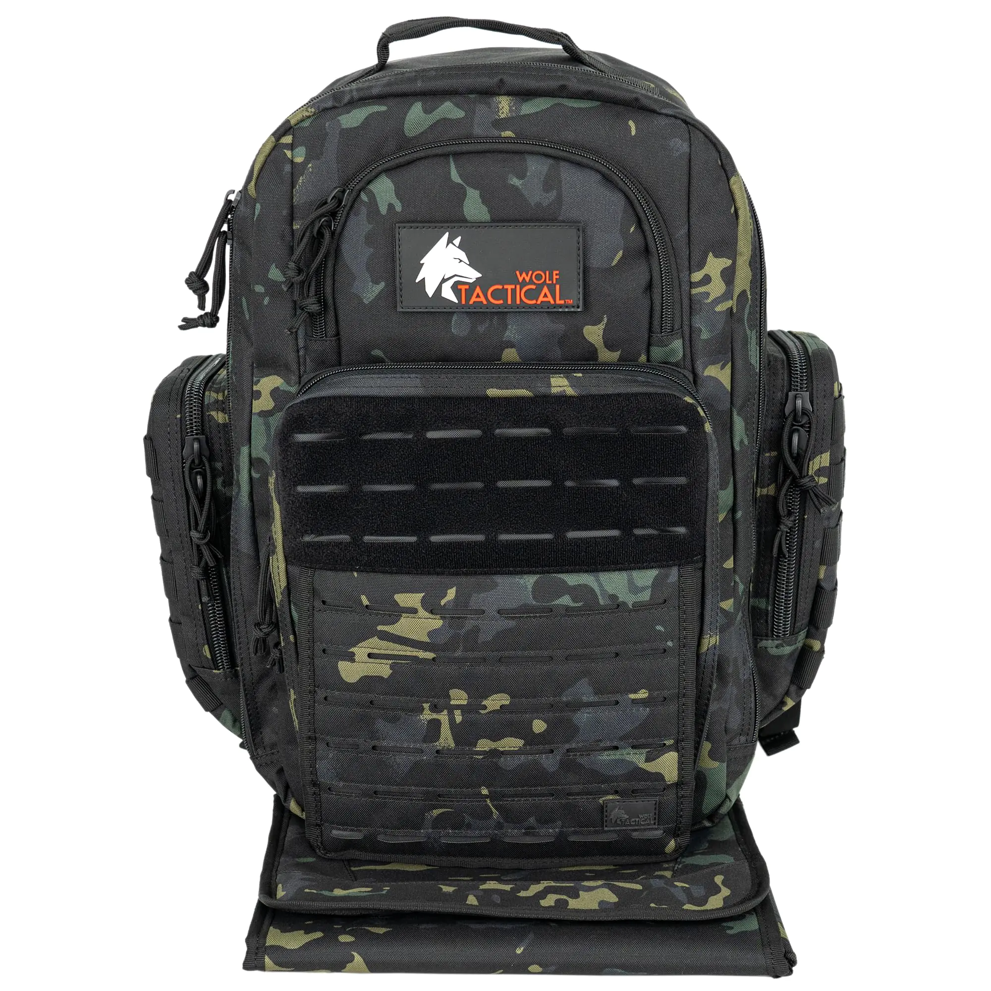 WOLF TACTICAL Military Inspired Diaper Bag - Dad Diaper Bag Backpack with Changing Mat Mens Diaper Bag for Dad