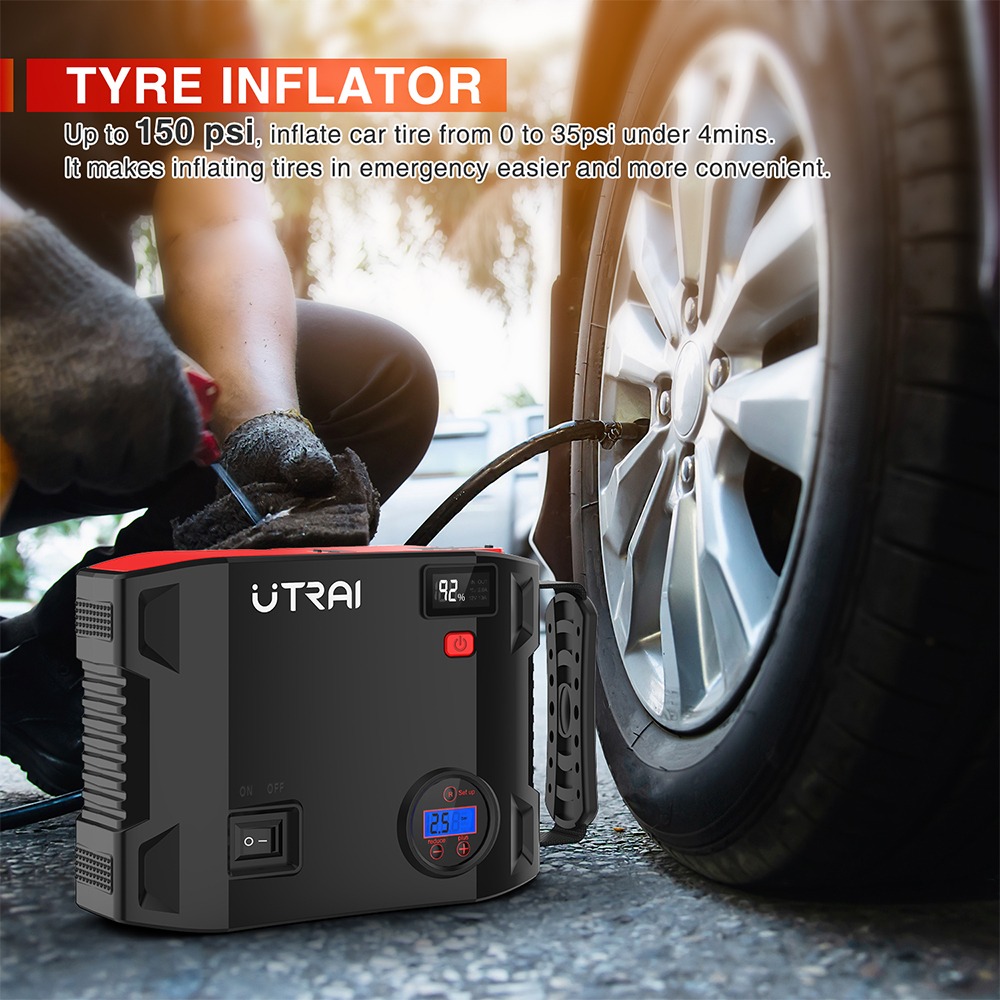 Utrai Car Emergency Jump Starter with Air Pump thumbnail 2