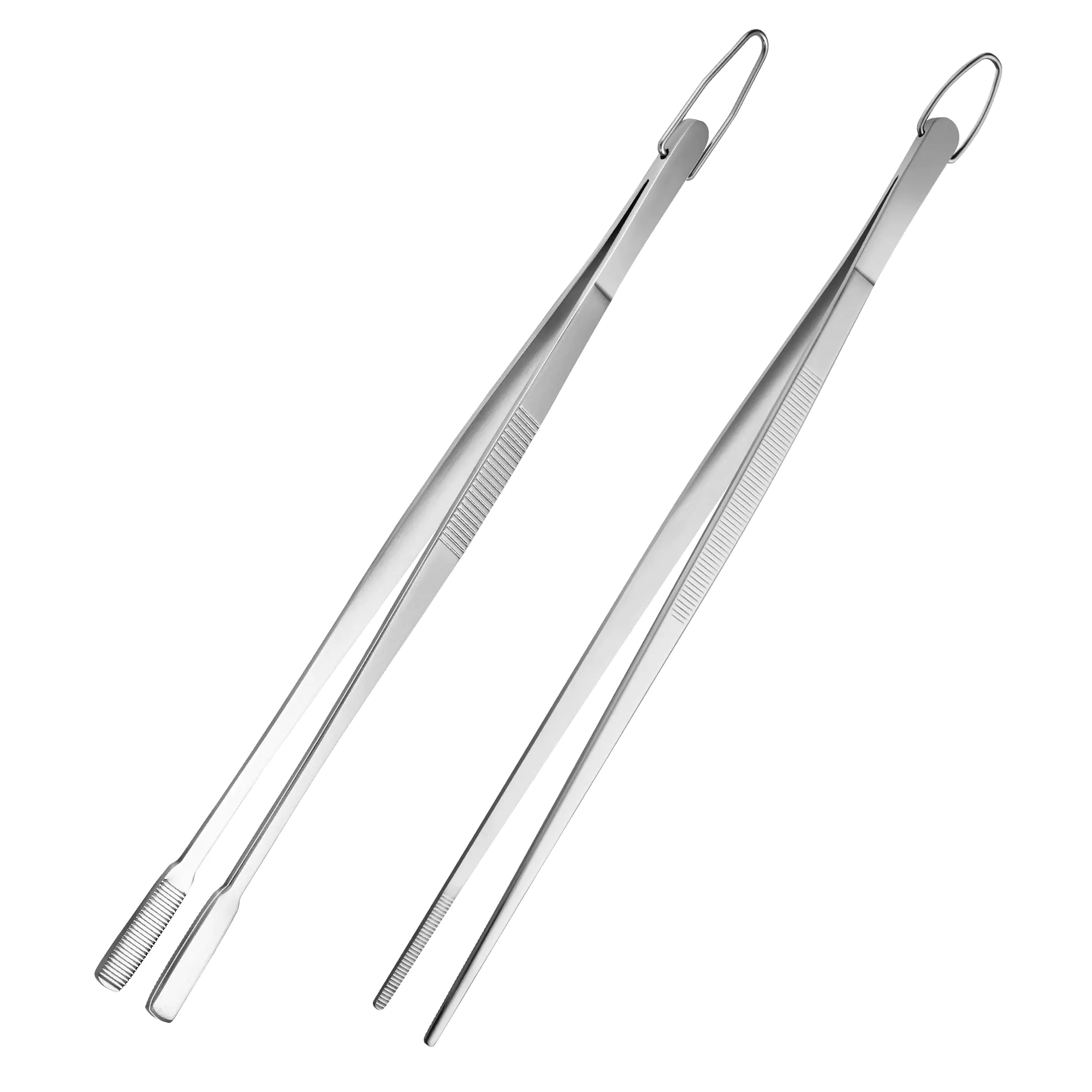 12-Inch Stainless Steel Kitchen Tweezers Tongs for Cooking, BBQ & Decorating