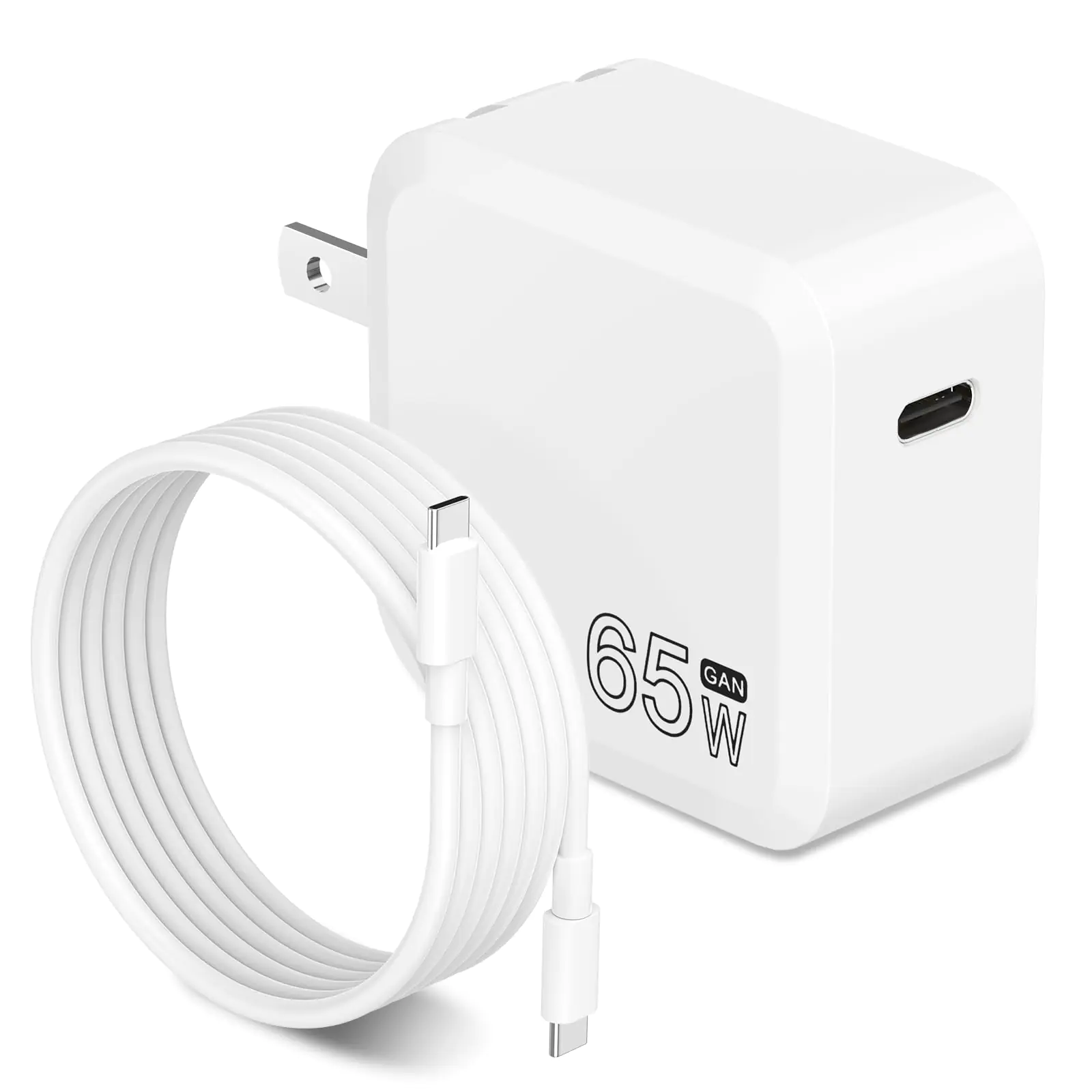 USB C Charger 65W USB C Charger Block 【GaN II 】 Foldable Fast Charger