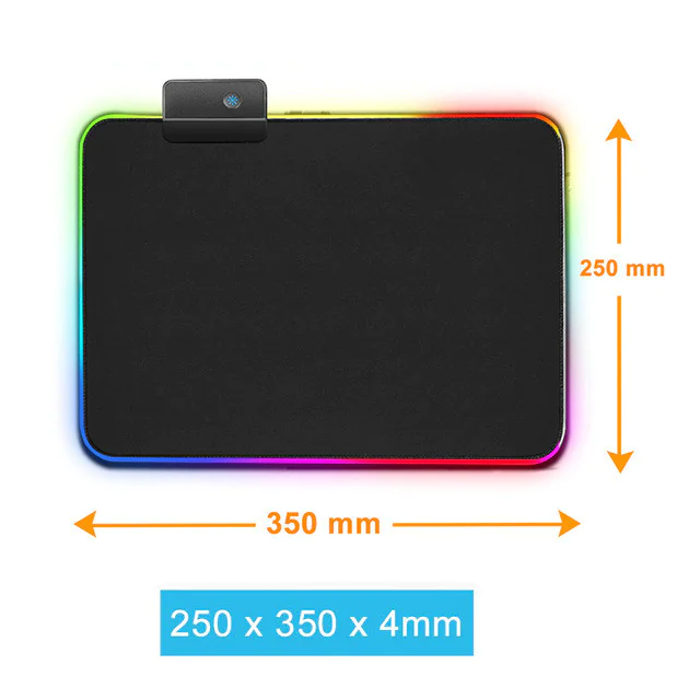 Luminous RGB Mouse Pad - Symphony LED Gaming Rubber Desk Mat thumbnail 2