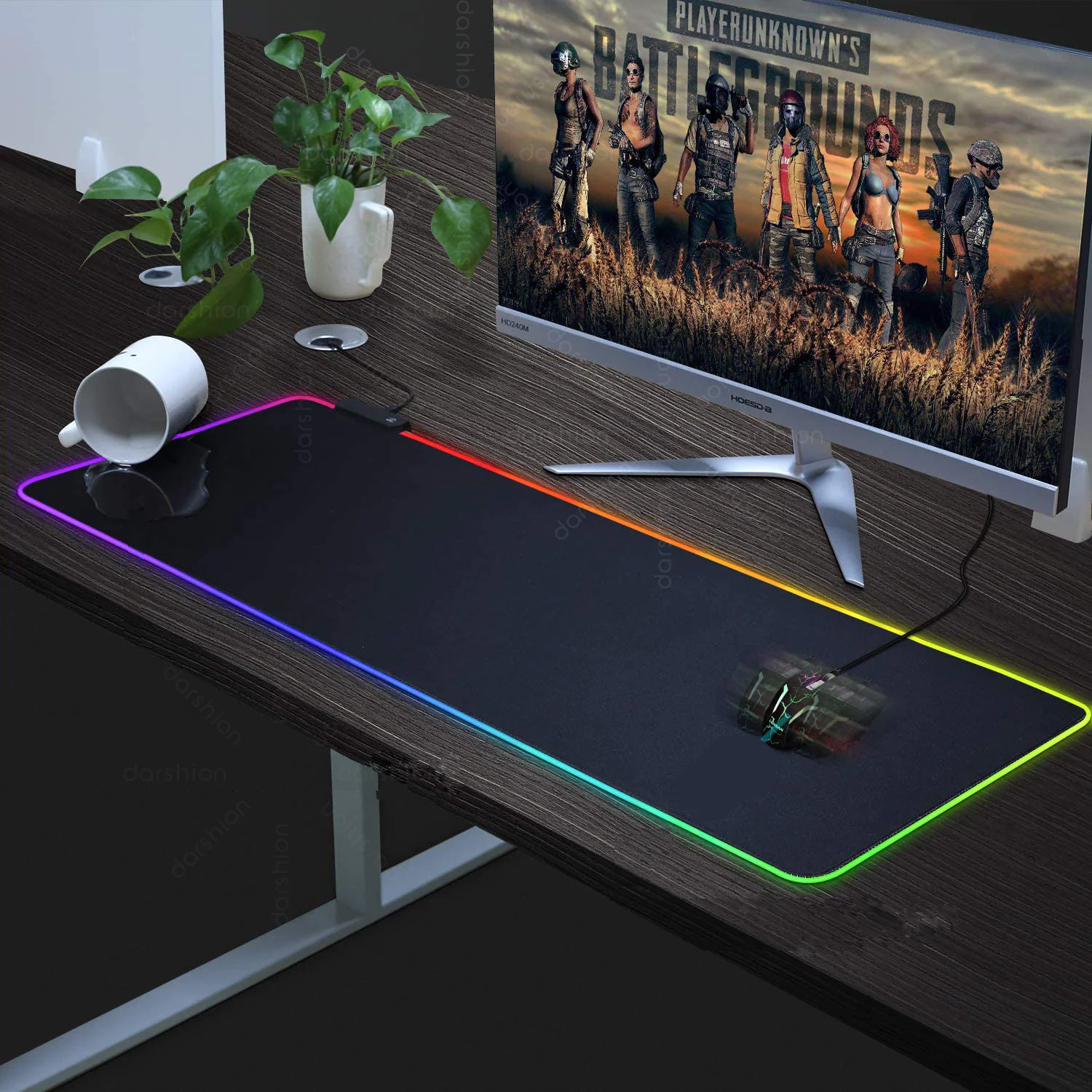 Luminous RGB Mouse Pad - Symphony LED Gaming Rubber Desk Mat thumbnail 6