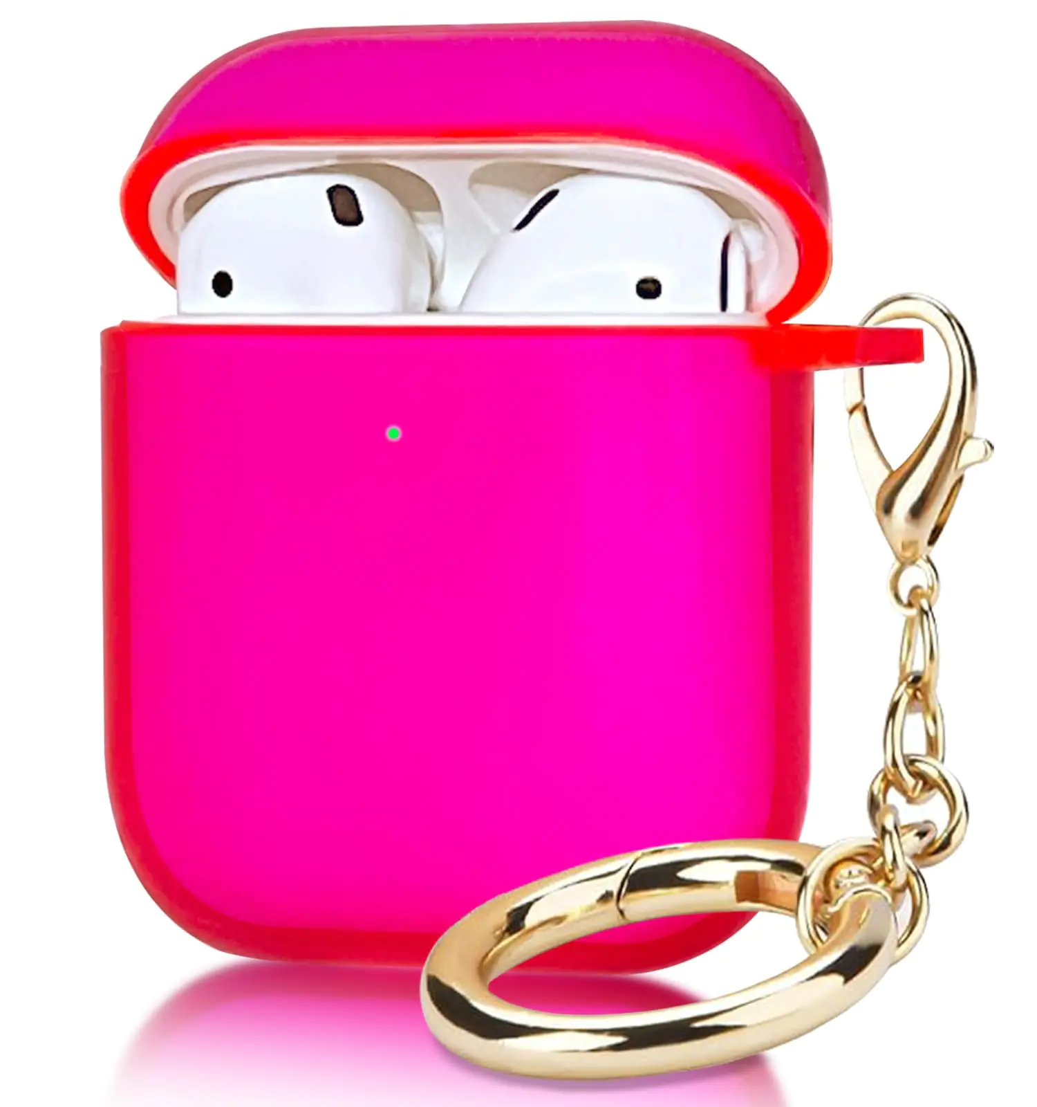 Clear TPU Case Cover for Apple AirPods 1 & 2 with Keychain — view 1