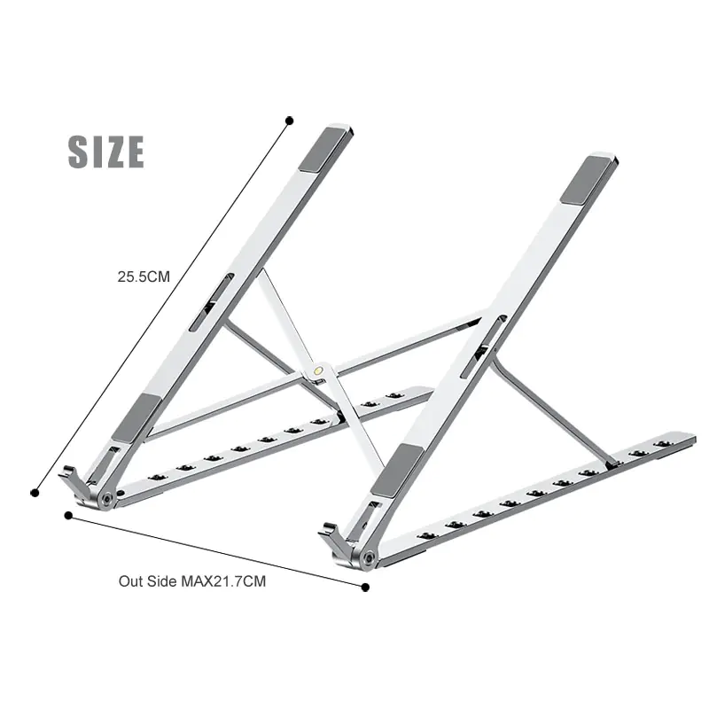 Creative Adjustable Aluminum Laptop Stand (Portable) — view 1