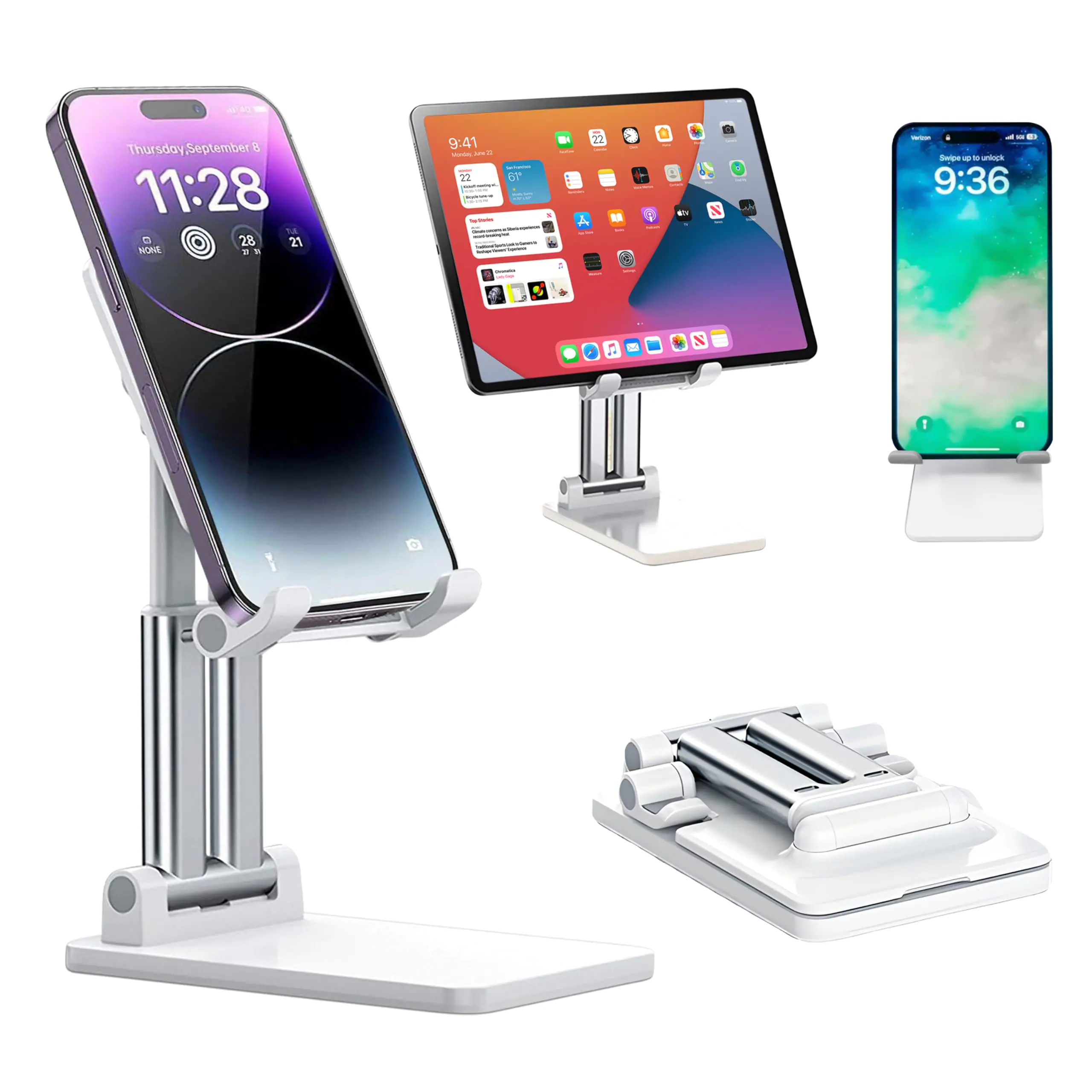 Moreik Foldable Phone Stand Desktop Phone Holder Stand Foldable Phone