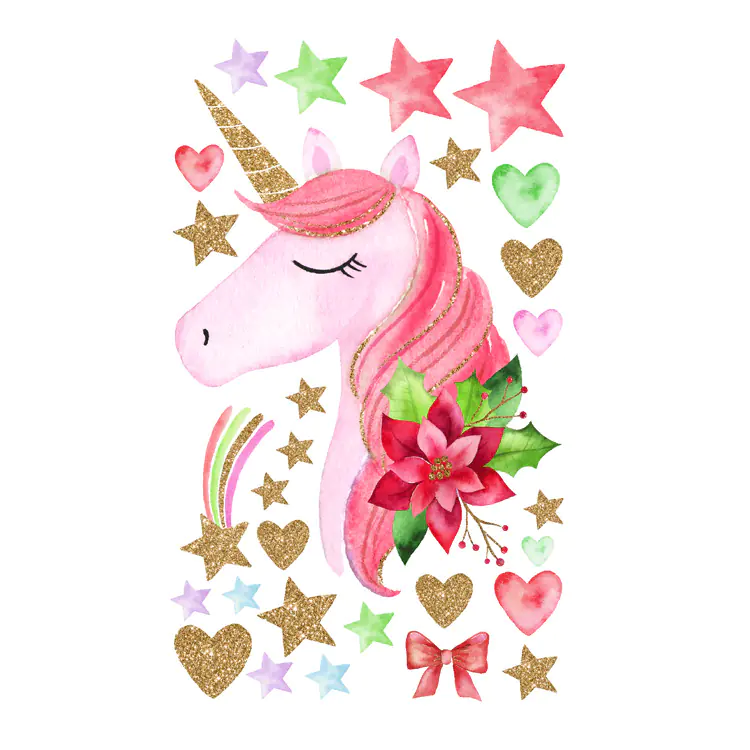 Pink Unicorn Star Wall