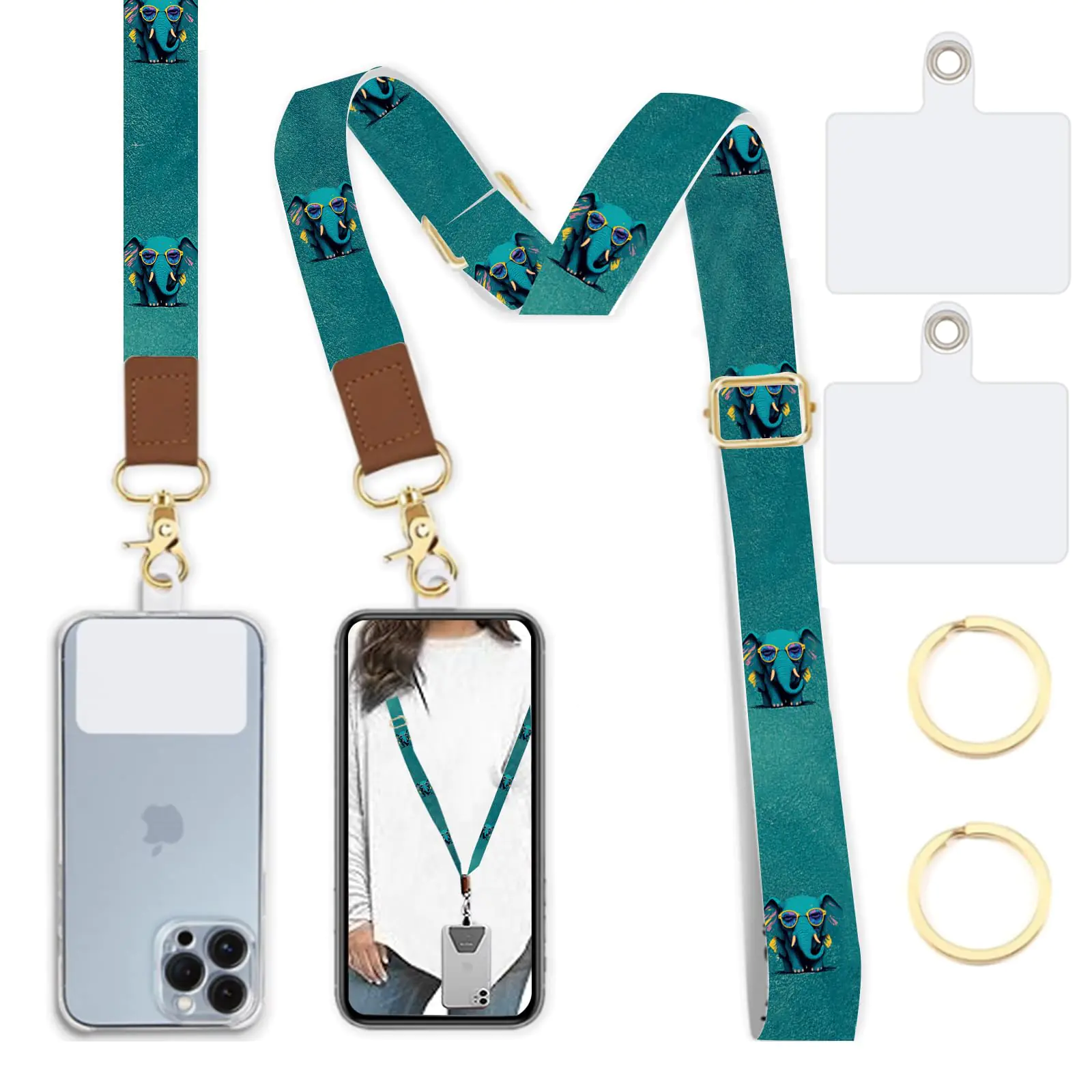 Phone Lanyard Wrist Strap Crossbody Adjustable Cell Phone Lanyard for Around The Neck ShoulderColorful Butterfly Phone Wristlet Strap Funny Lanyard for Keys Phone Case ID Badges Phone Accessories