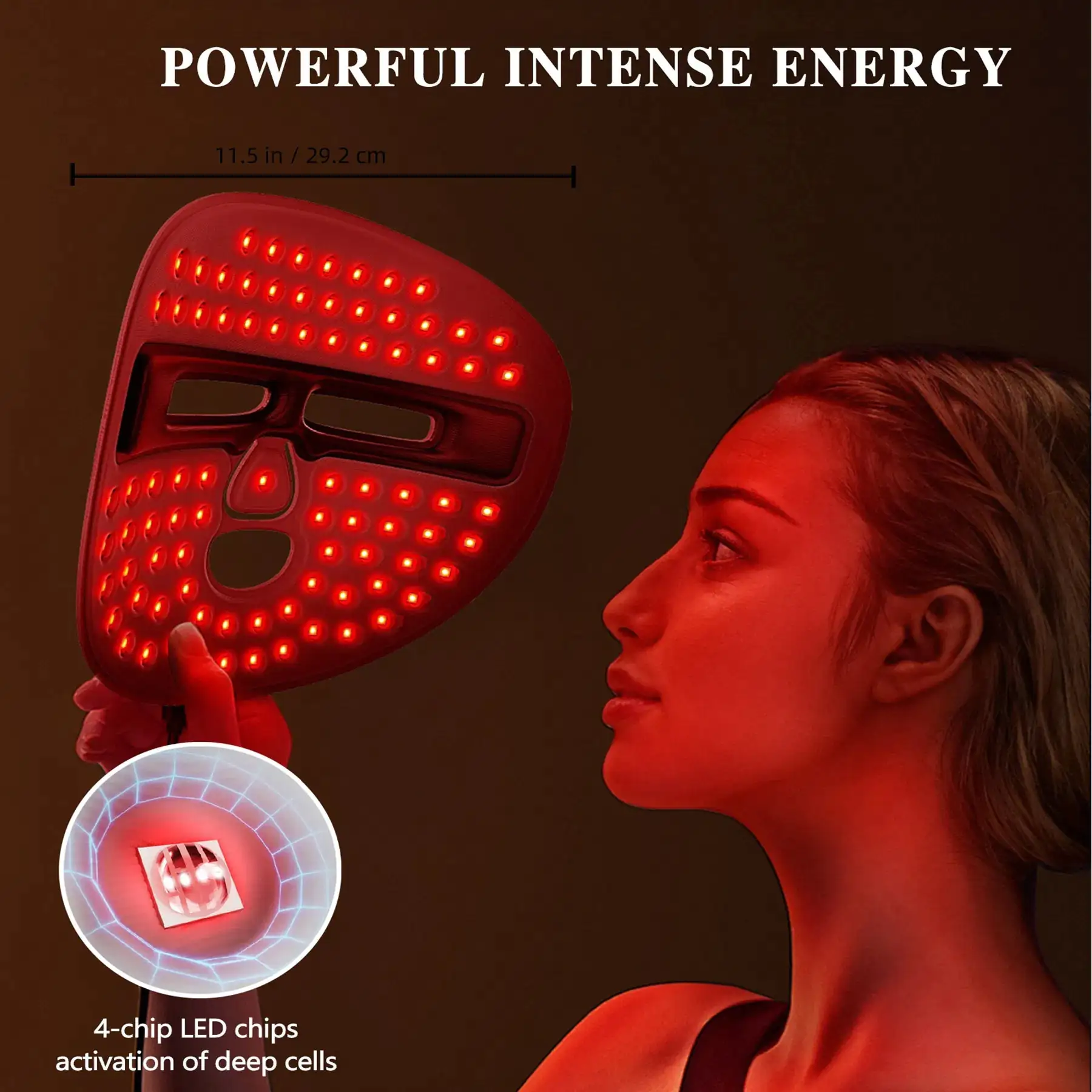 Hello Glow LED mask detail