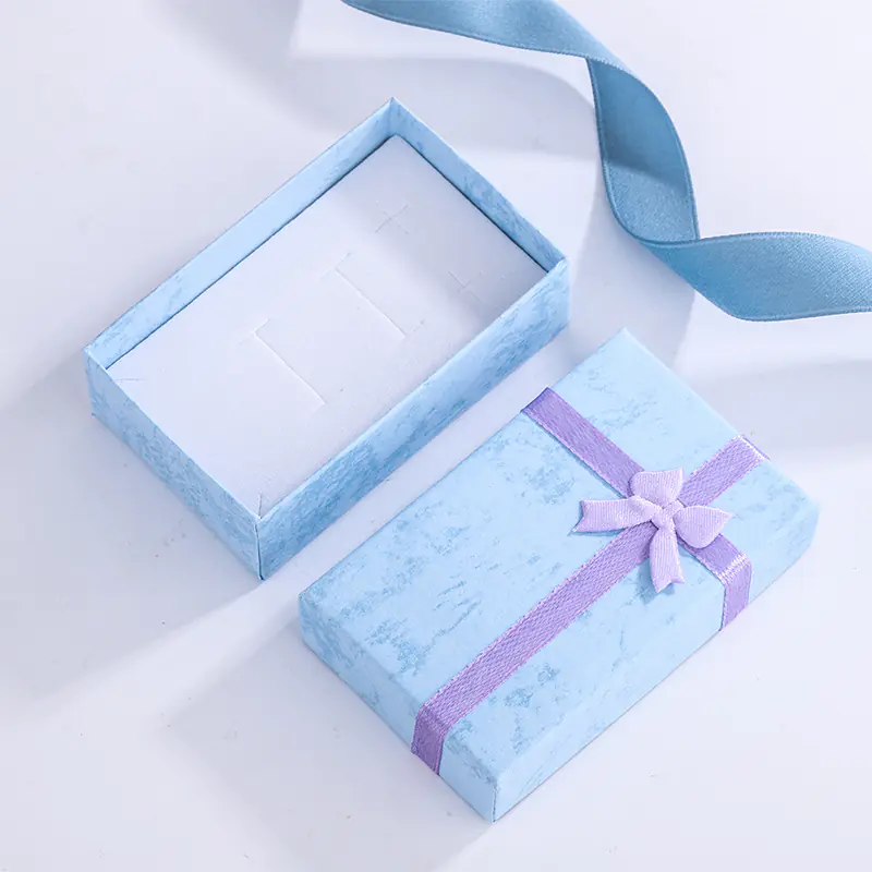 Korean-Style Minimalist Jewelry Box with Bow Design