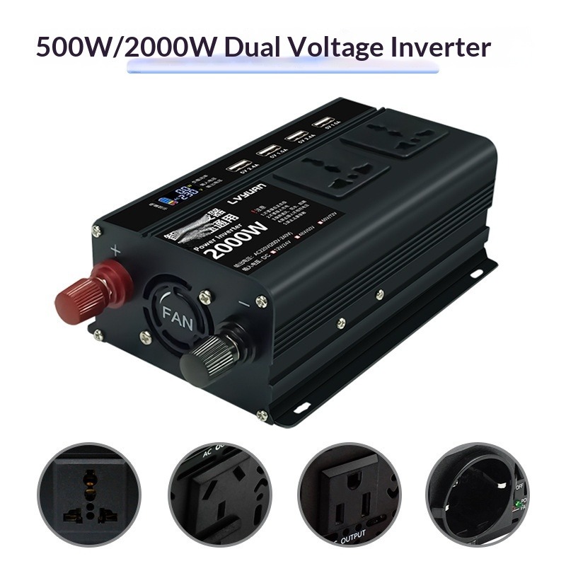 Dual Voltage Power Inverter — 12V/24V to 220V