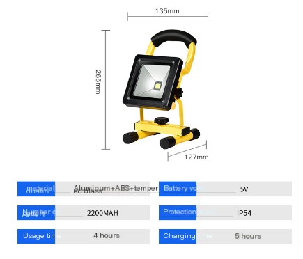 Rechargeable Portable Camping Floodlight thumbnail 4