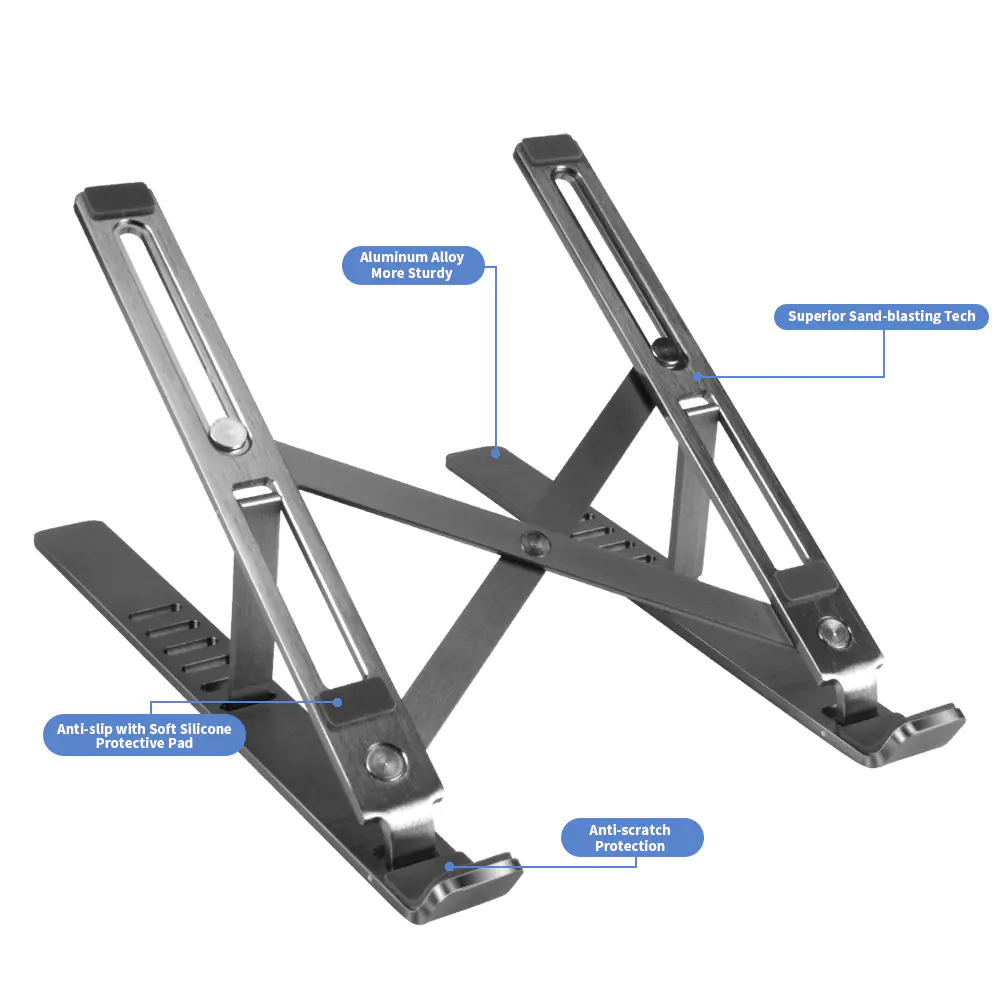 Laptop Stand - Aluminum Alloy, Adjustable & Portable thumbnail 4