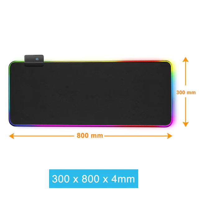 Luminous RGB Mouse Pad - Symphony LED Gaming Rubber Desk Mat — view 1