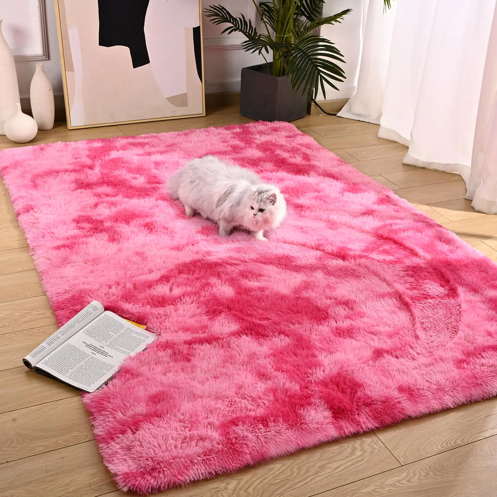 Vocrite Pink Area Rug