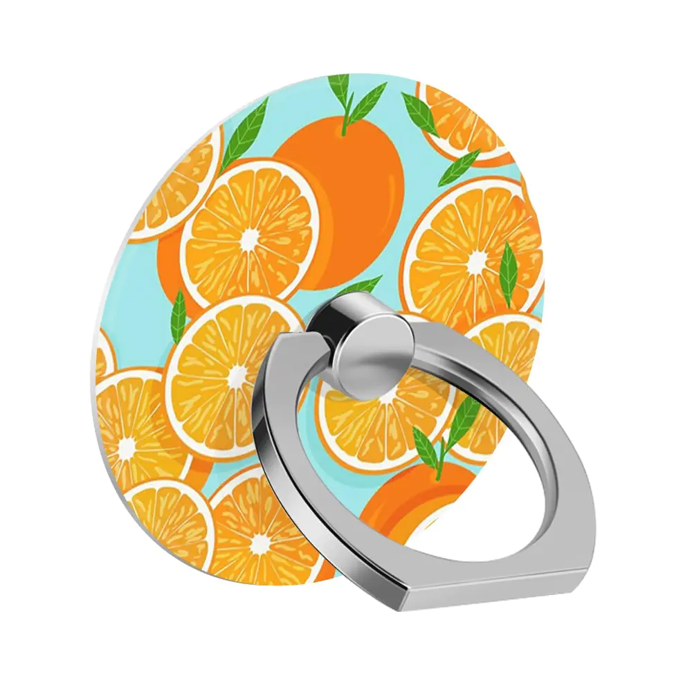 Bvkilrvc Phone Ring Holder Grip Orange Tangerine Cell Phone Ring 360