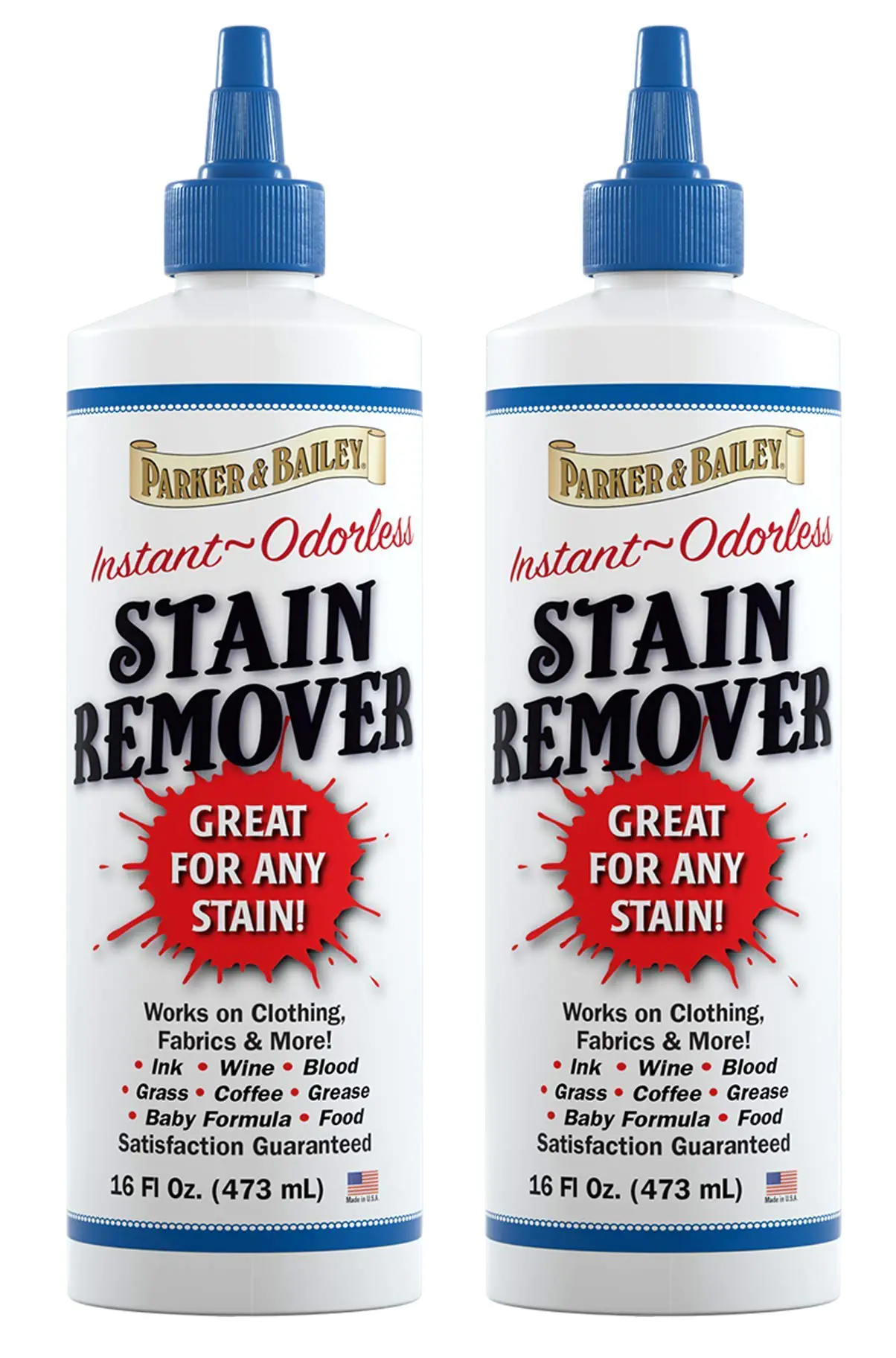 Parker and Bailey Stain Remover- Blood Stain Remover for Carpet Clothes Sheets and Mattress - Garment and Fabric Laundry Stain Remover - 16oz