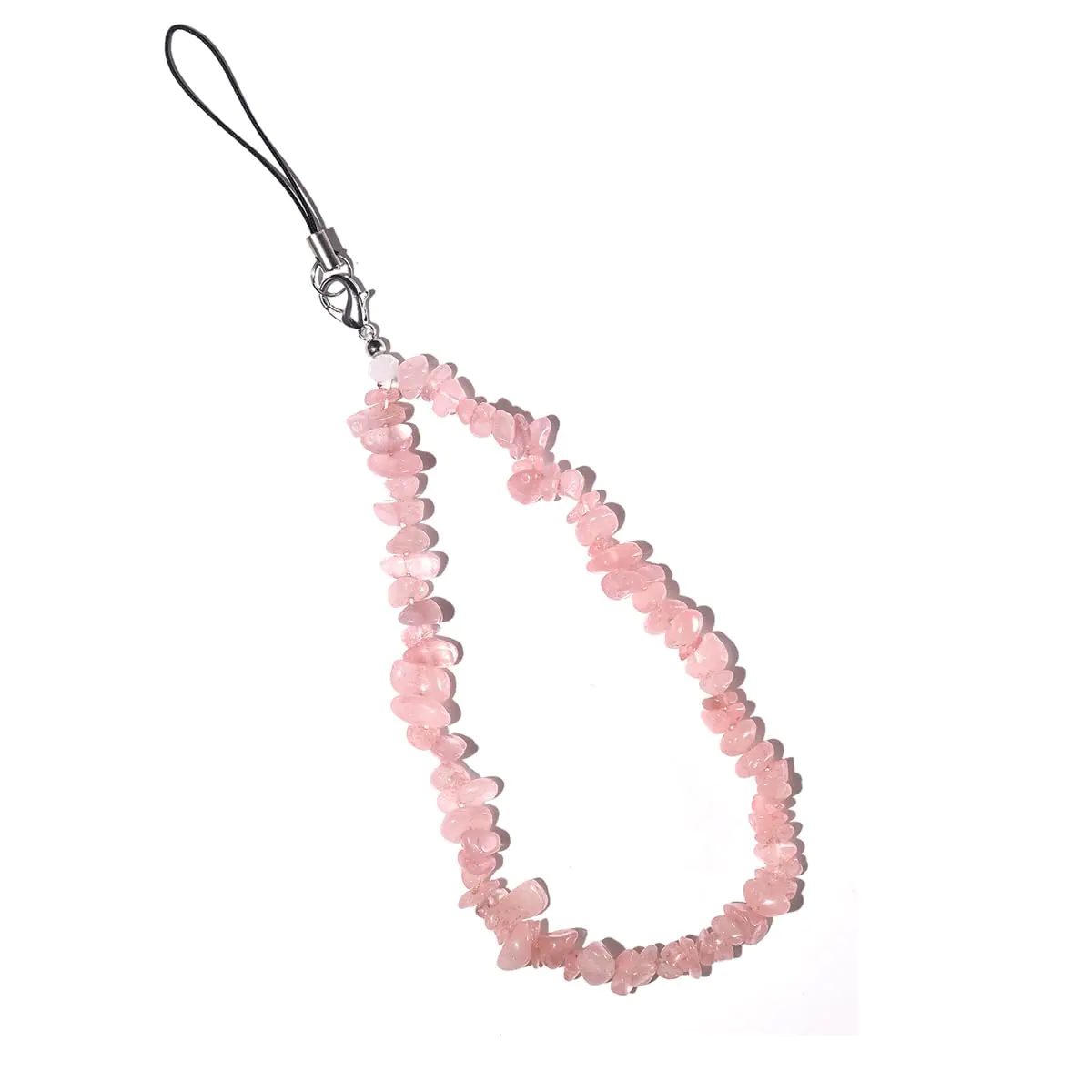 Crystal Gemstone Phone Charm Lanyard – Natural Stone Wrist Strap