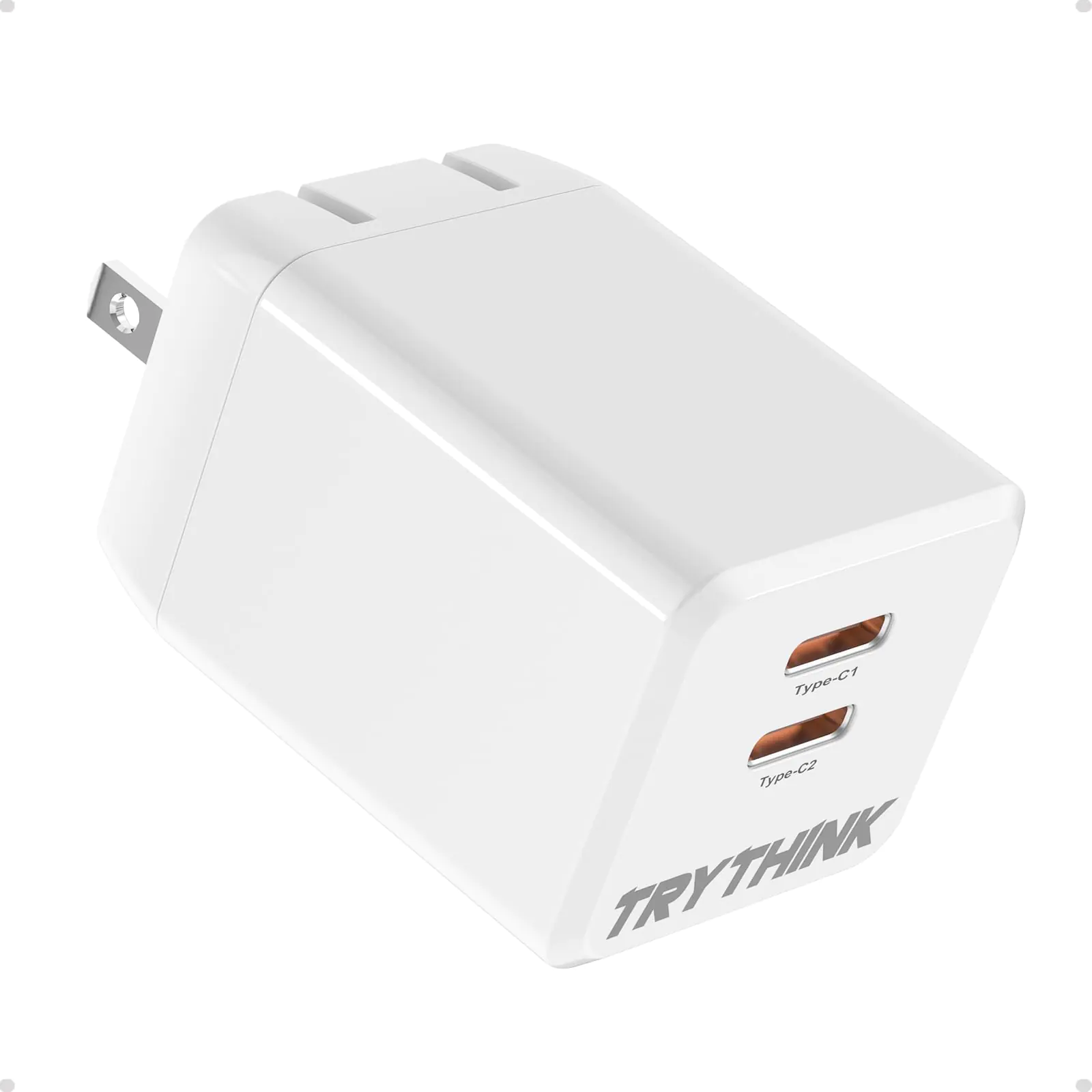 TRYTHINK 35W Dual-Port USB-C GaN Foldable Wall Charger — view 1