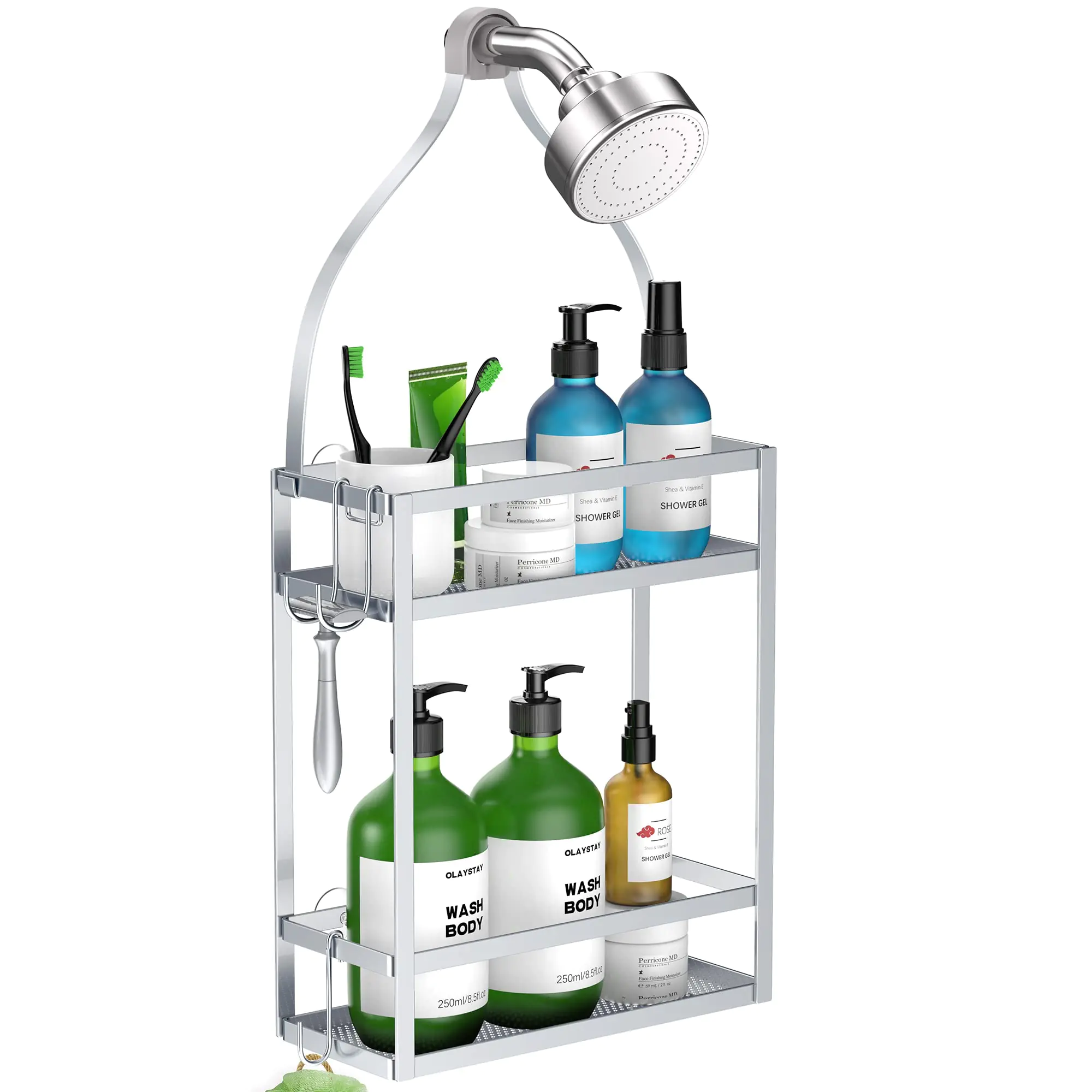 Meangood Shower Caddy Silver