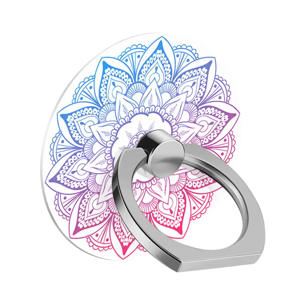 yicomon Cell Phone Ring Holder Grip Bohemian Mandala Flower Purple
