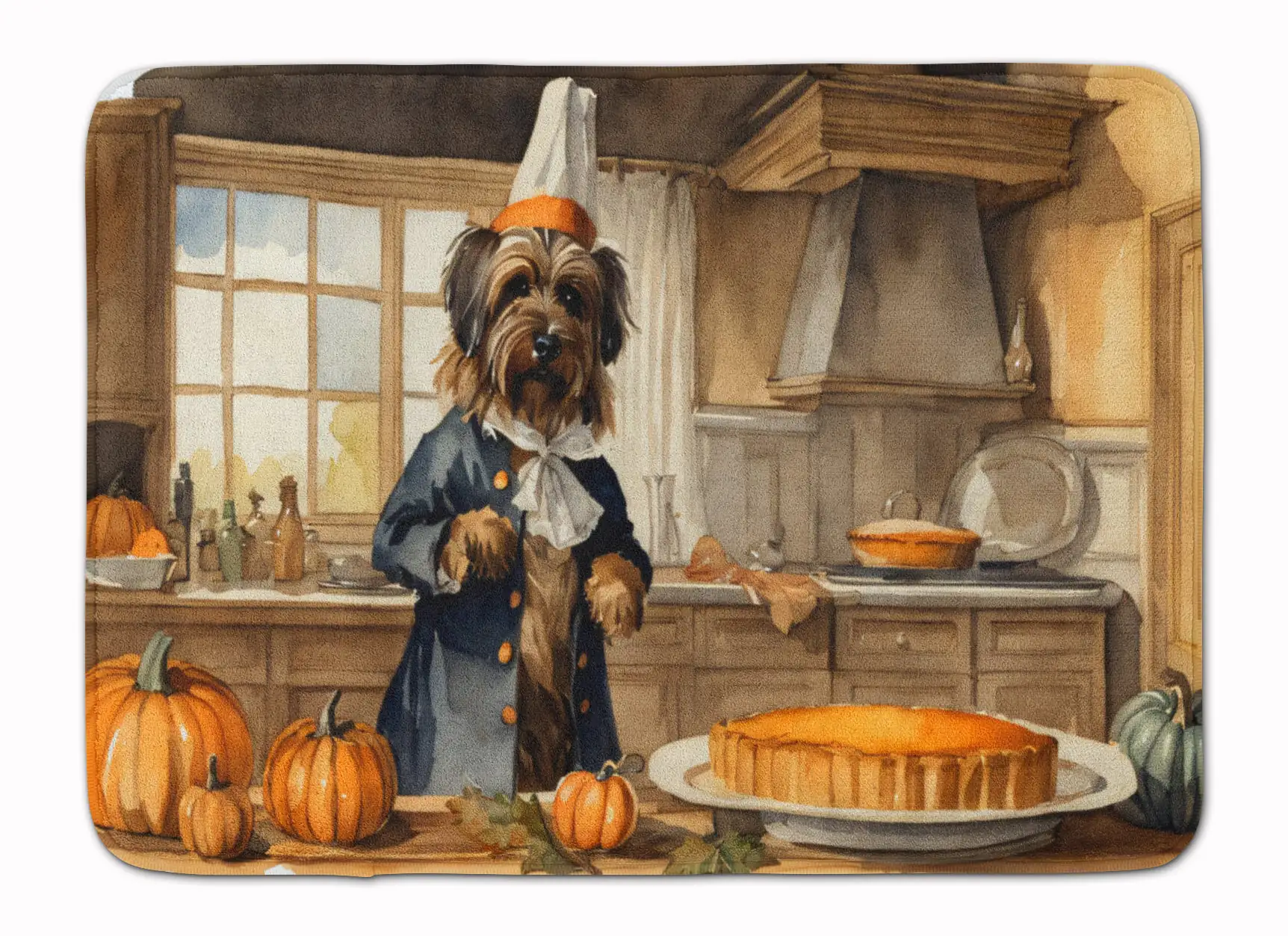 Briard Fall Kitchen Pumpkins