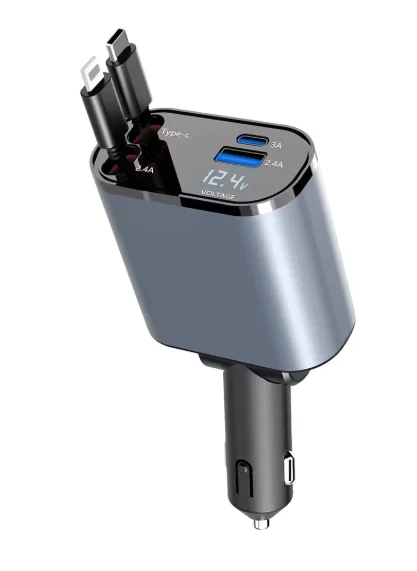 86W Multi-Port Car Charger with USB-C and USB thumbnail 2