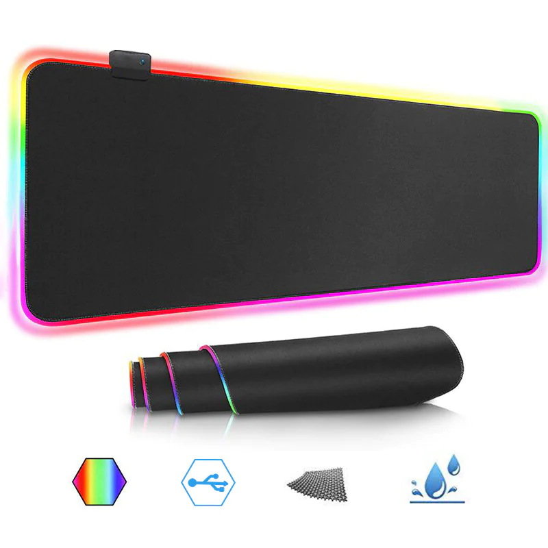 Luminous RGB Mouse Pad - Symphony LED Gaming Rubber Desk Mat thumbnail 4