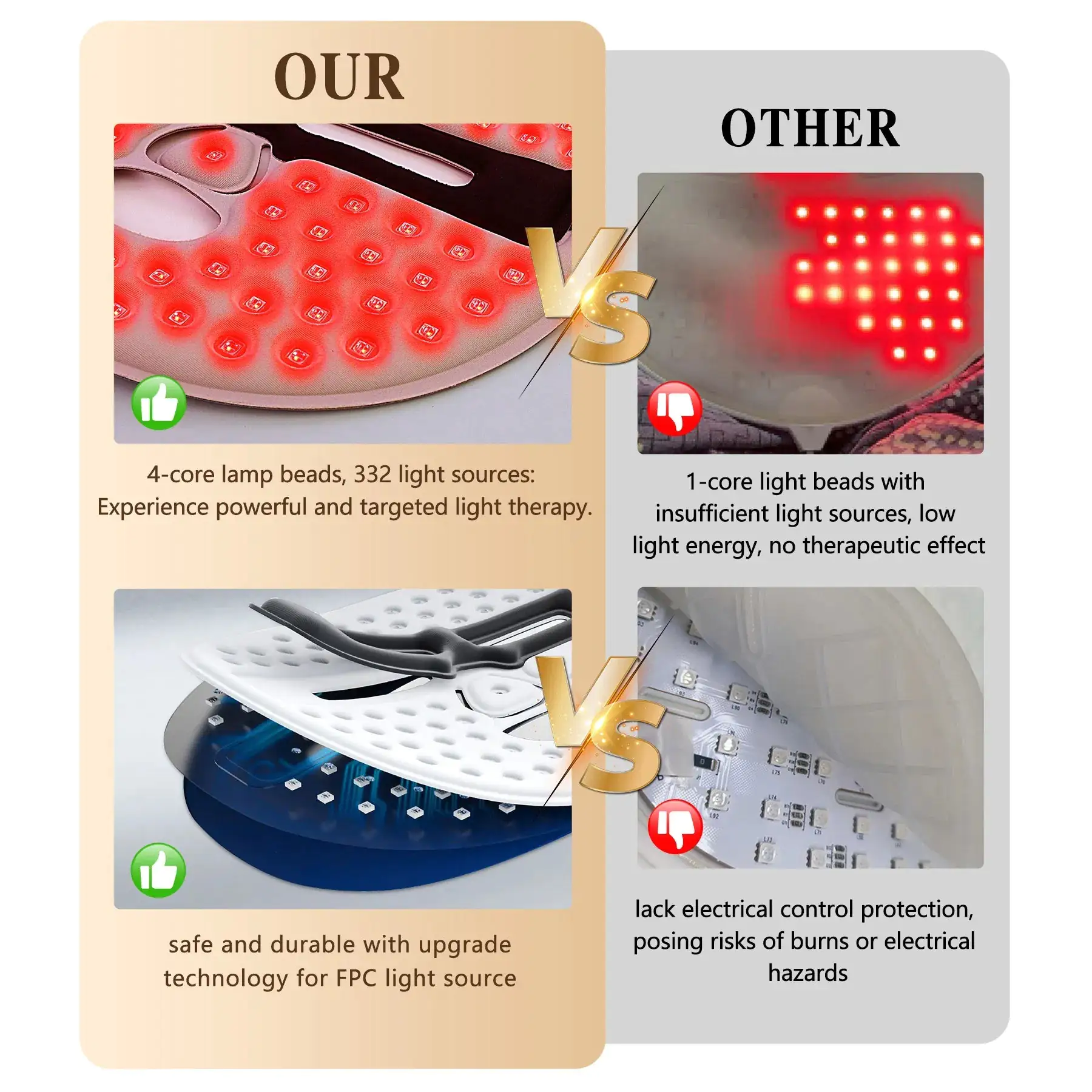Hello Glow LED mask in use
