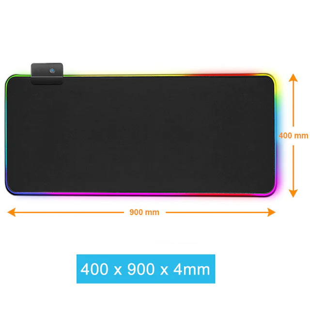 Luminous RGB Mouse Pad - Symphony LED Gaming Rubber Desk Mat thumbnail 3