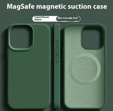 Magnetic Liquid Silicone Magsafe Case For iPhone thumbnail 5