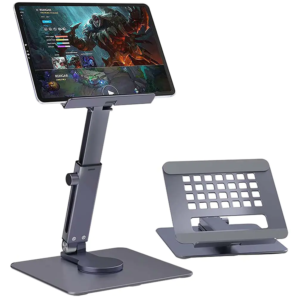 Rotatable Integrated Lifting Folding Aluminum Tablet Stand