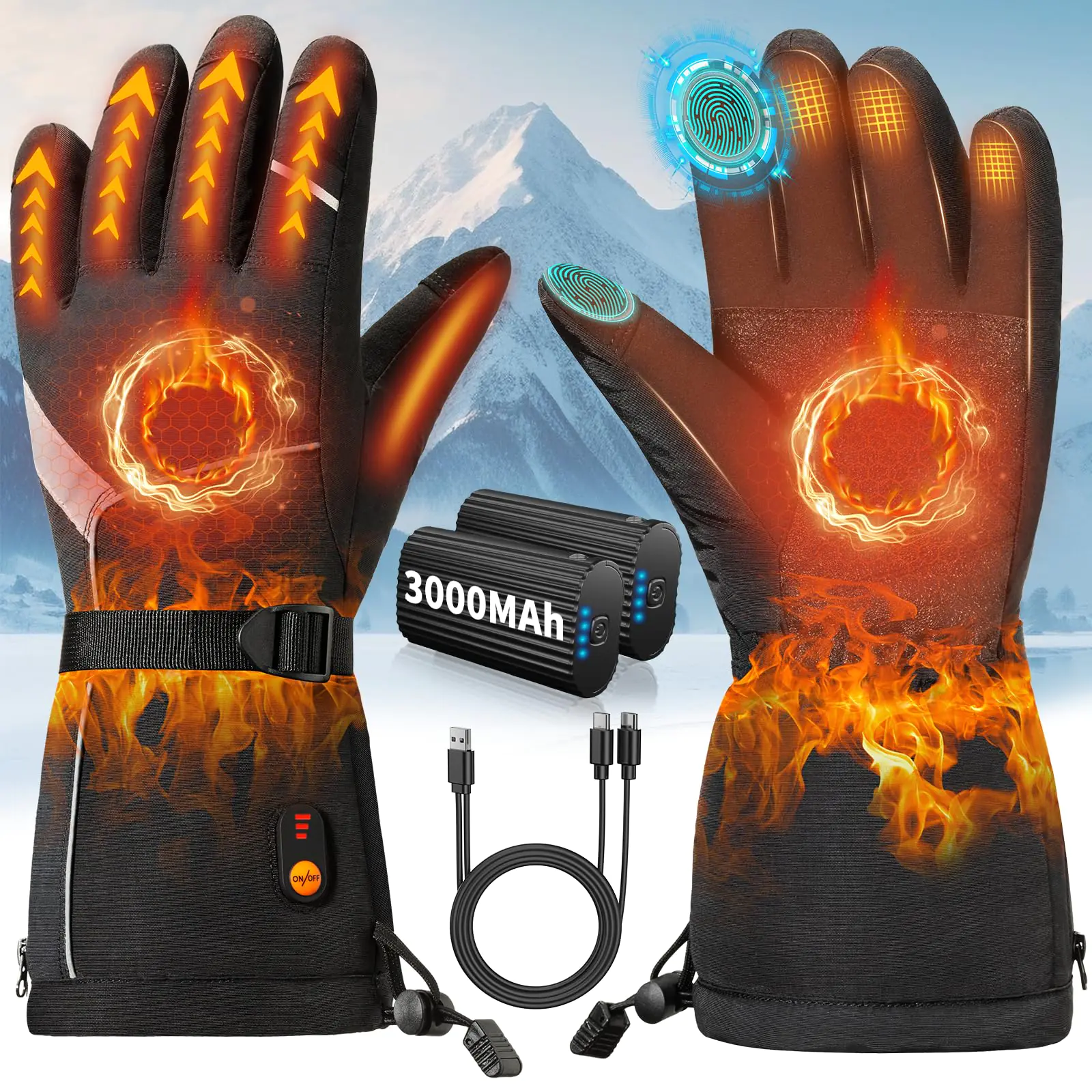 Heated Gloves 4v 3000mah