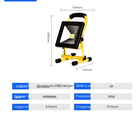 Rechargeable Portable Camping Floodlight thumbnail 5