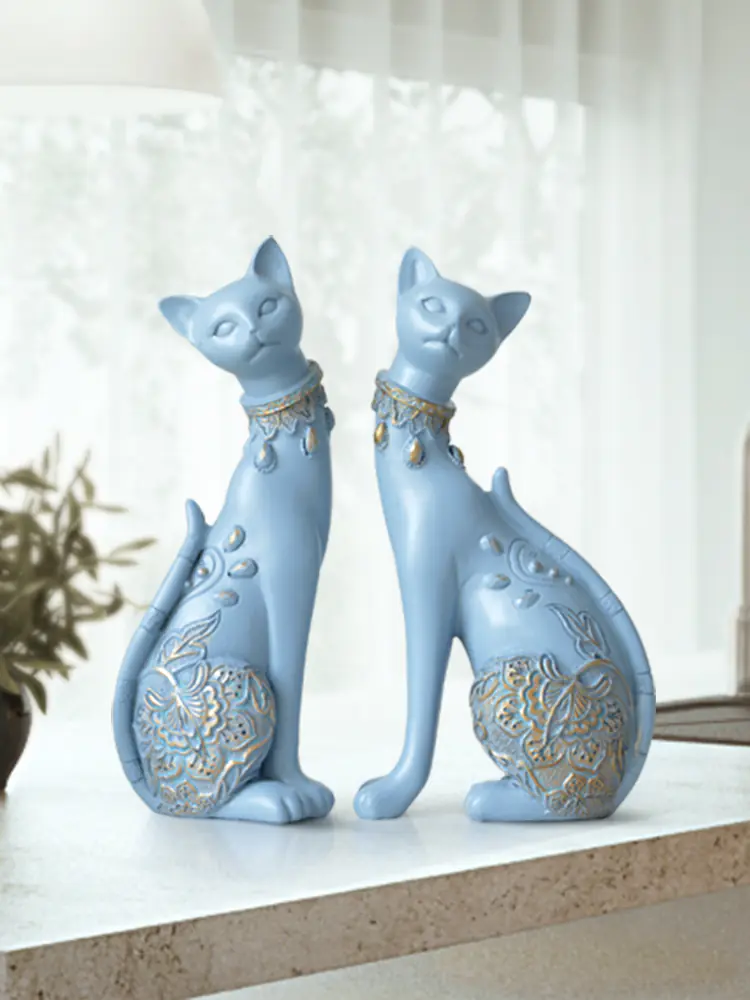 Modern Minimalist Cat Figurine for Home D&eacute;cor